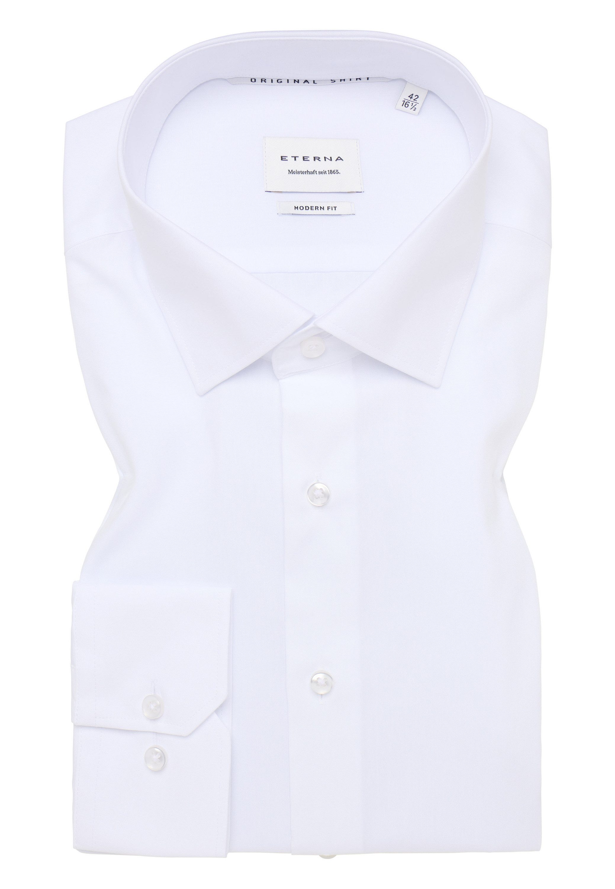 Eterna Overhemd met lange mouwen MODERN FIT NON IRON (strijkvrij)