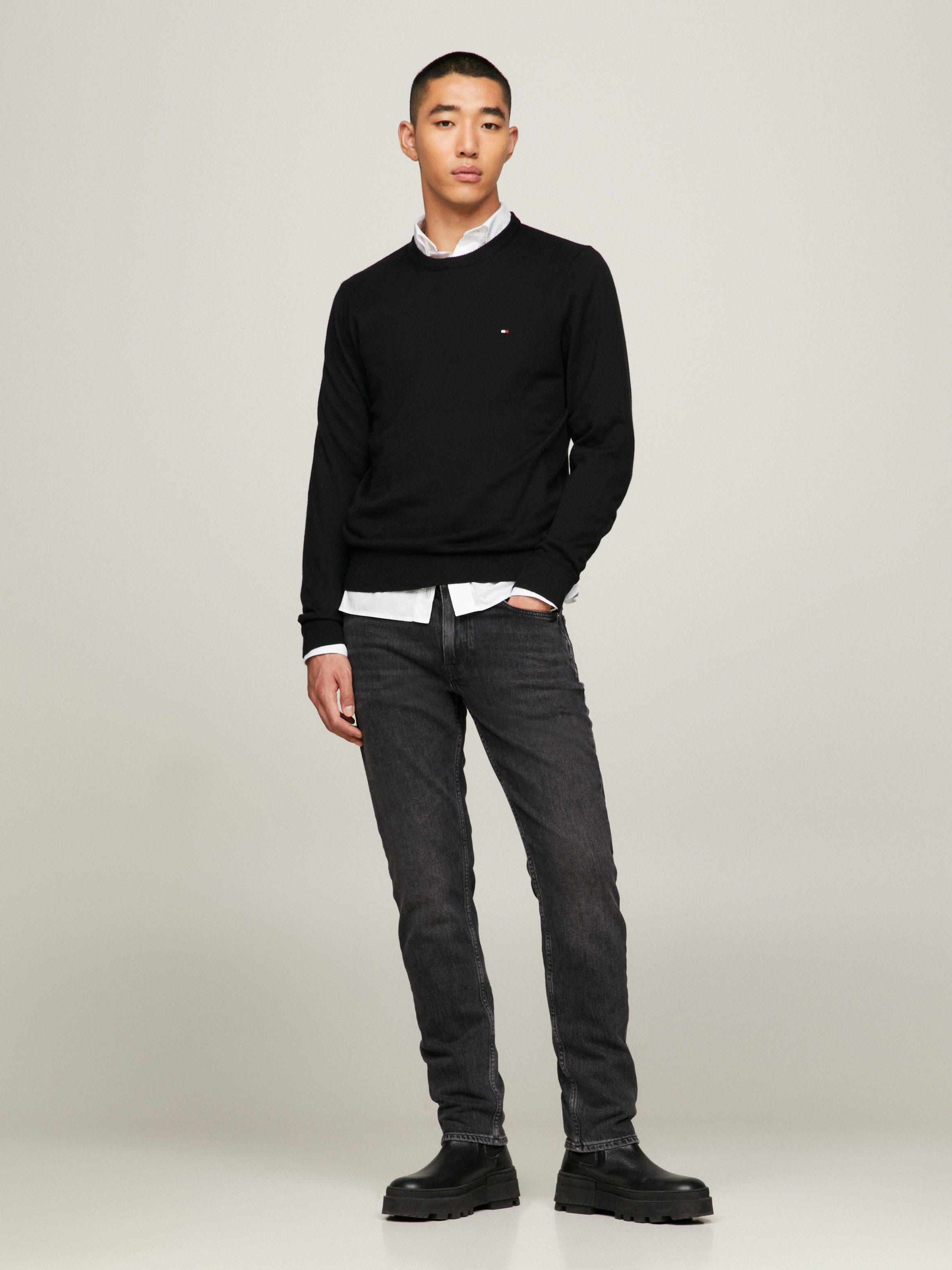 Tommy Hilfiger Trui met ronde hals PIMA ORG CTN CASHMERE CREW NECK