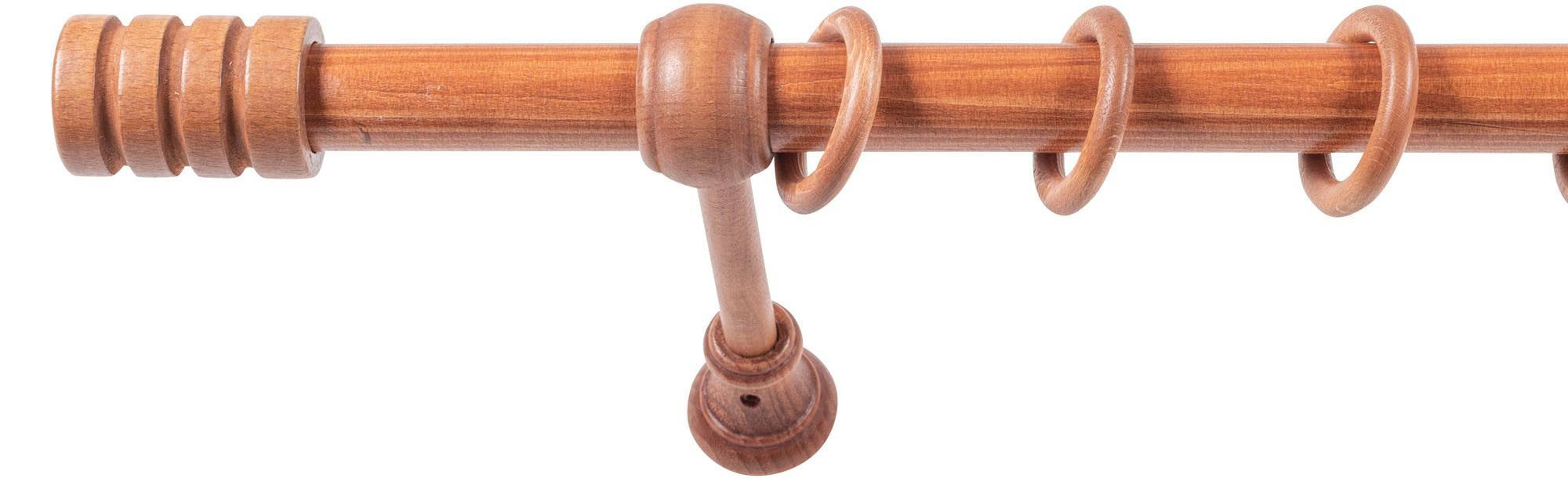 SN DECO GROUP Gordijnroede Pisa 28 mm, hout, verschillende lengtes en kleuren, compleet set (1 stuk)
