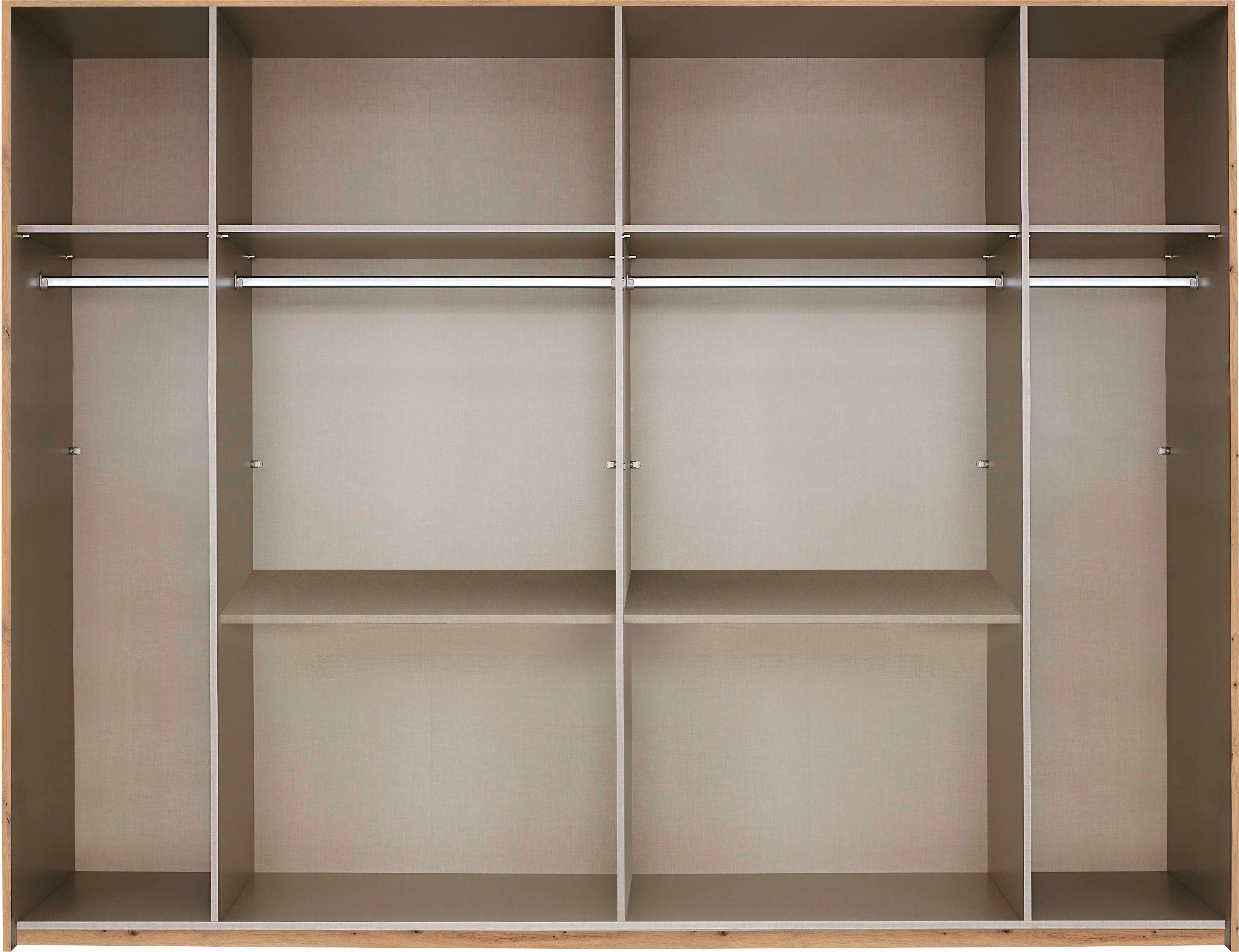 rauch Draaideurkast Kledingkast met spiegel garderobe MAINZ greeploos front met spiegel, buitendeuren met push-to-openfunctie