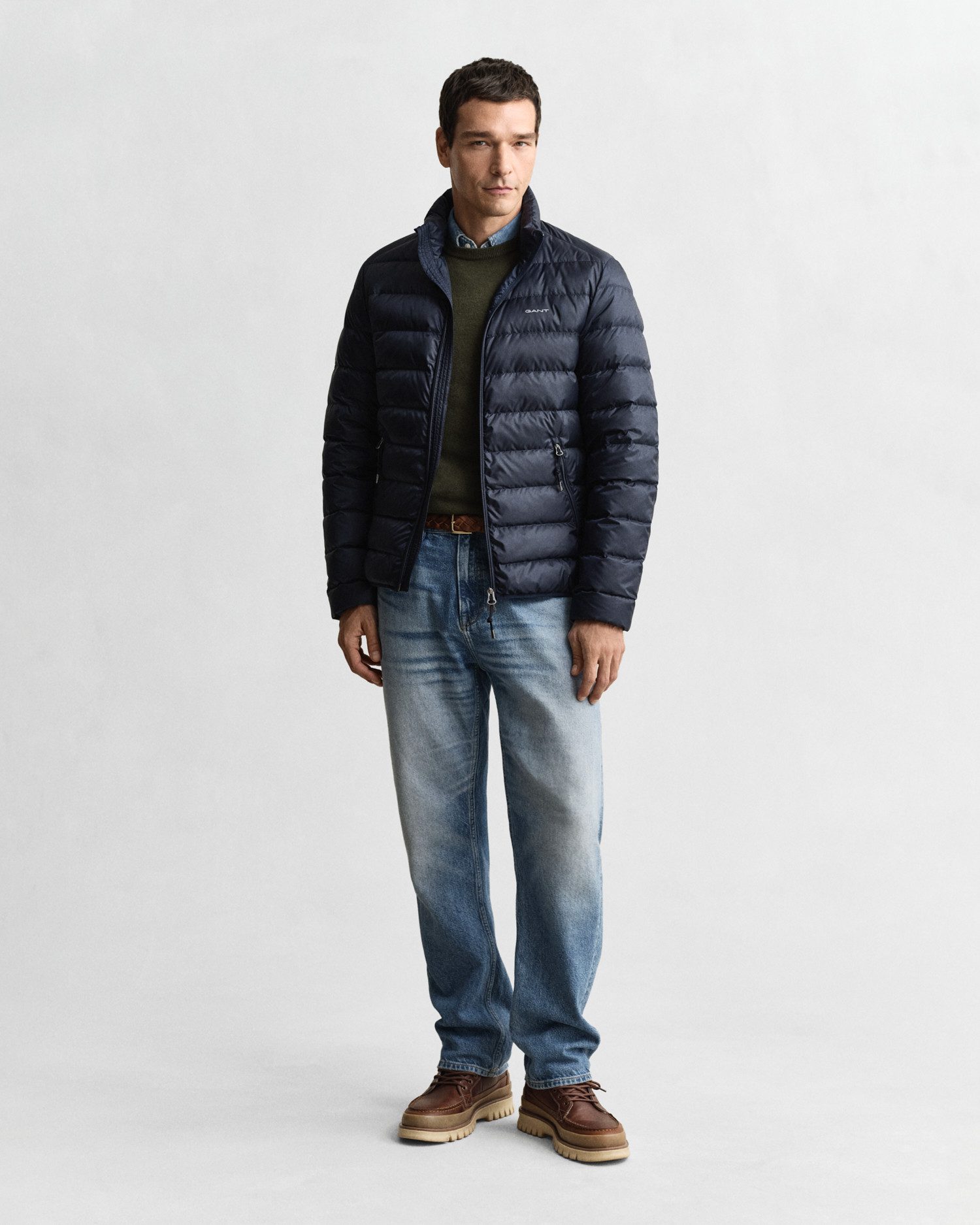 Gant Gewatteerde jas LIGHT DOWN JACKET 2-weg-ritssluiting, tussenjas, regular fit