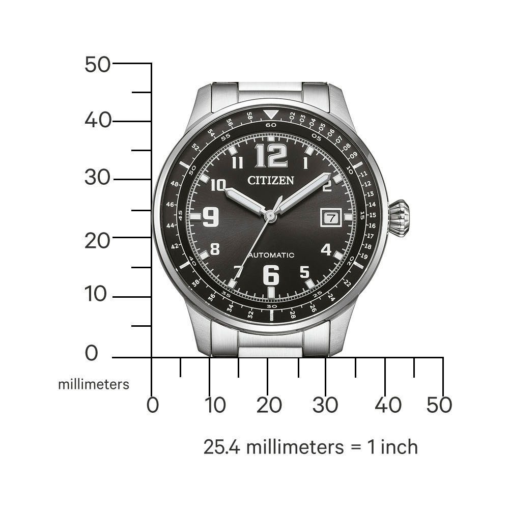 Citizen Automatisch horloge Polshorloge, herenhorloge, mechanisch horloge, roestvrijstalen band, analoog, dag