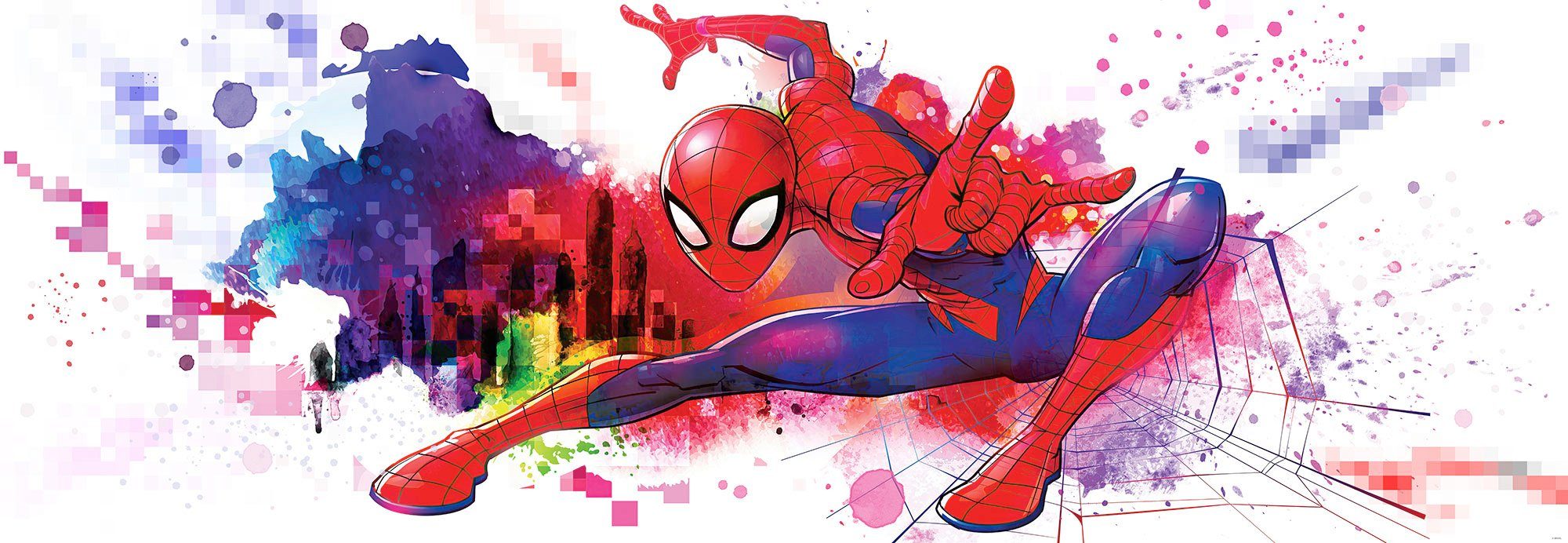 Komar Fotobehang Spider-Man Graffiti Art - Afmeting 368 x 127 cm (1 stuk)