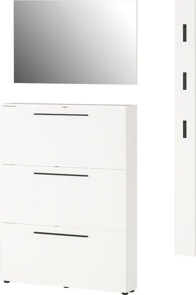 GERMANIA Halmeubelset GW-Utah (set, 3-delig) wandkapstokken wit