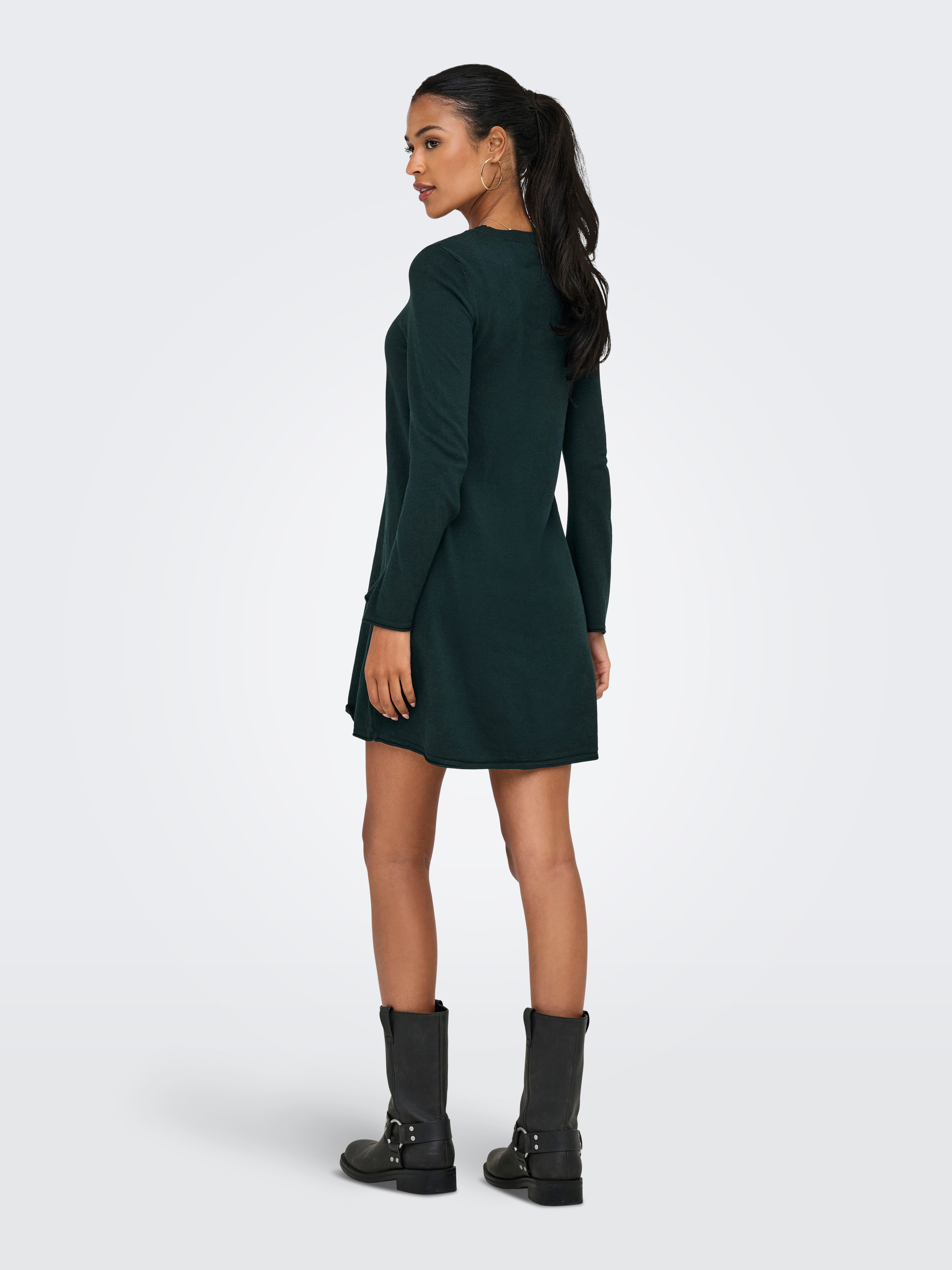 Only Midi-jurk ONLAMALIO LIFE LS ONECK DRESS KNT