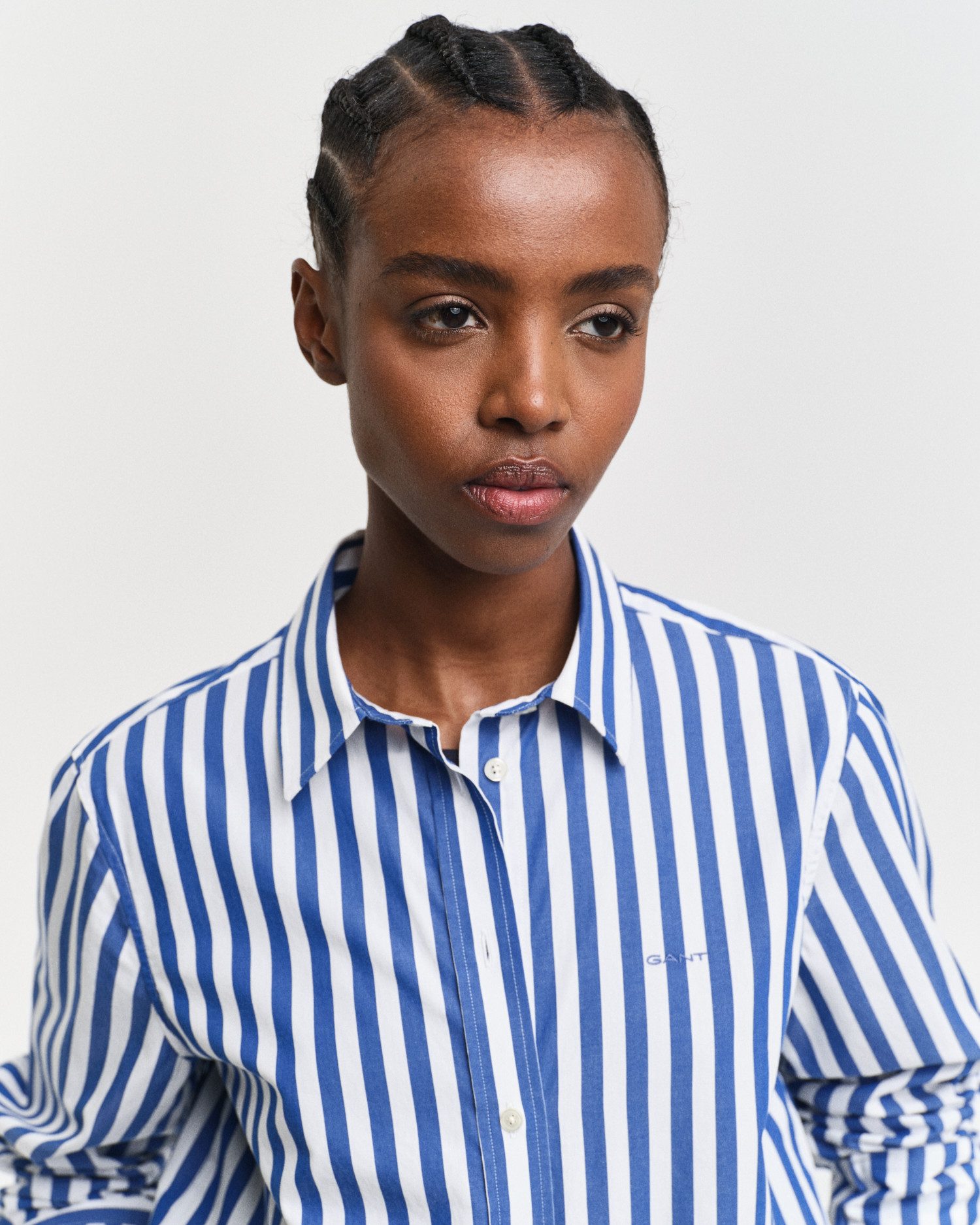 Gant Blouse met lange mouwen REG POPLIN WIDE STRIPED SHIRT Popeline blouse met brede strepen