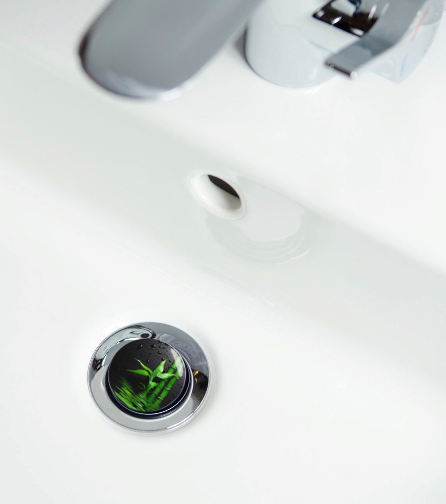 Sanilo Set badkameraccessoires Virella bestaand uit toiletzitting, badmat en wastafelplug (complete set, 3-delig)