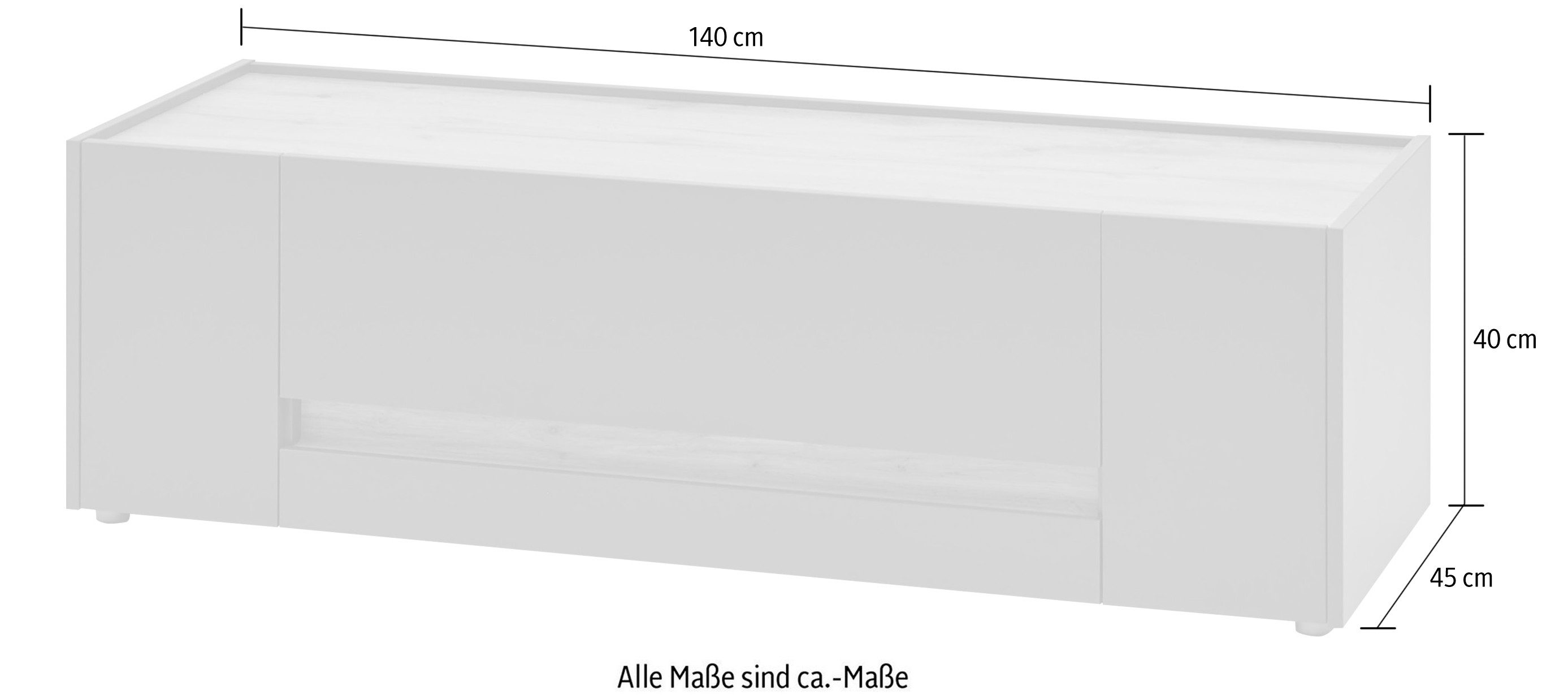 INOSIGN Tv-meubel City/Giron Breedte ca. 140 cm