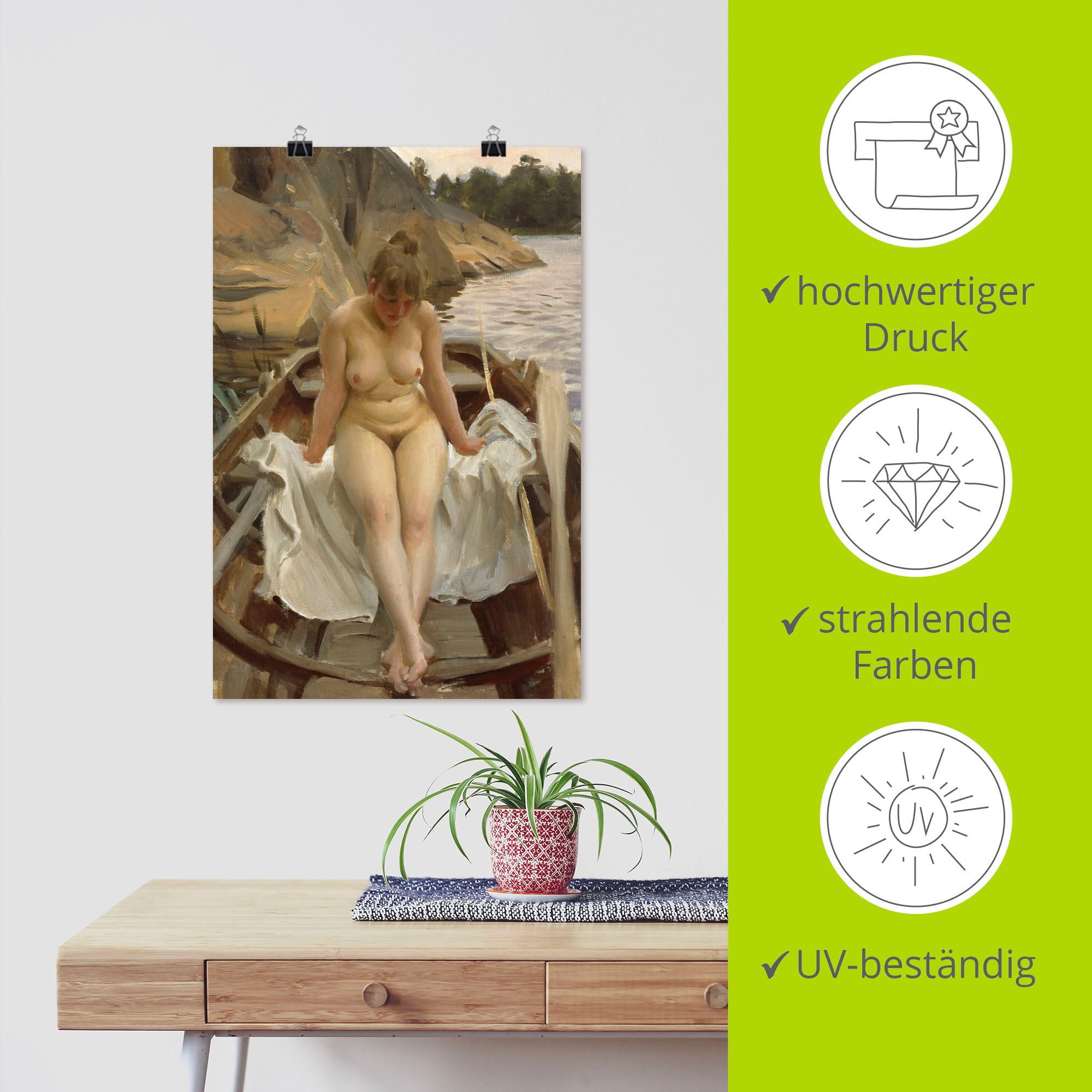 Artland Artprint In Werners roeiboot als artprint op linnen, poster in verschillende formaten maten