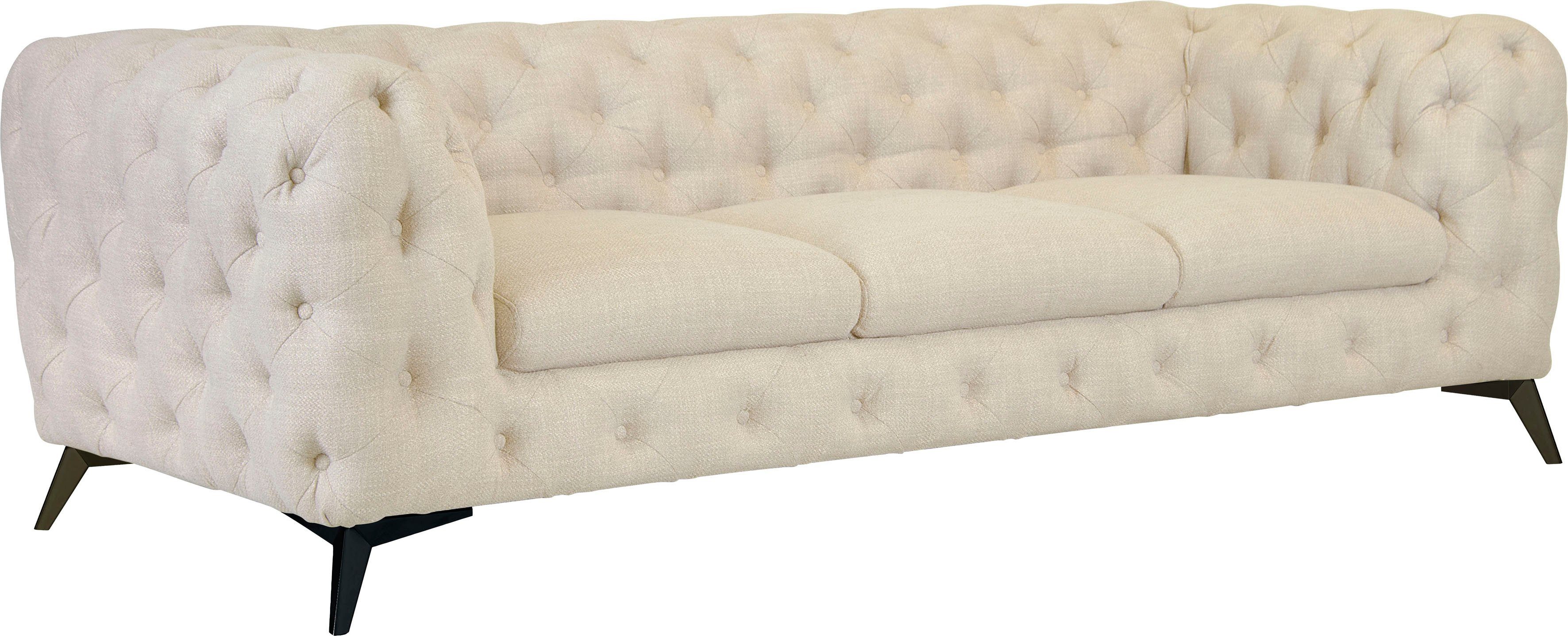 Leonique Chesterfield-bank Glynis luxueuze capitonnage, moderne chesterfield look, kleur van de poten ter keuze