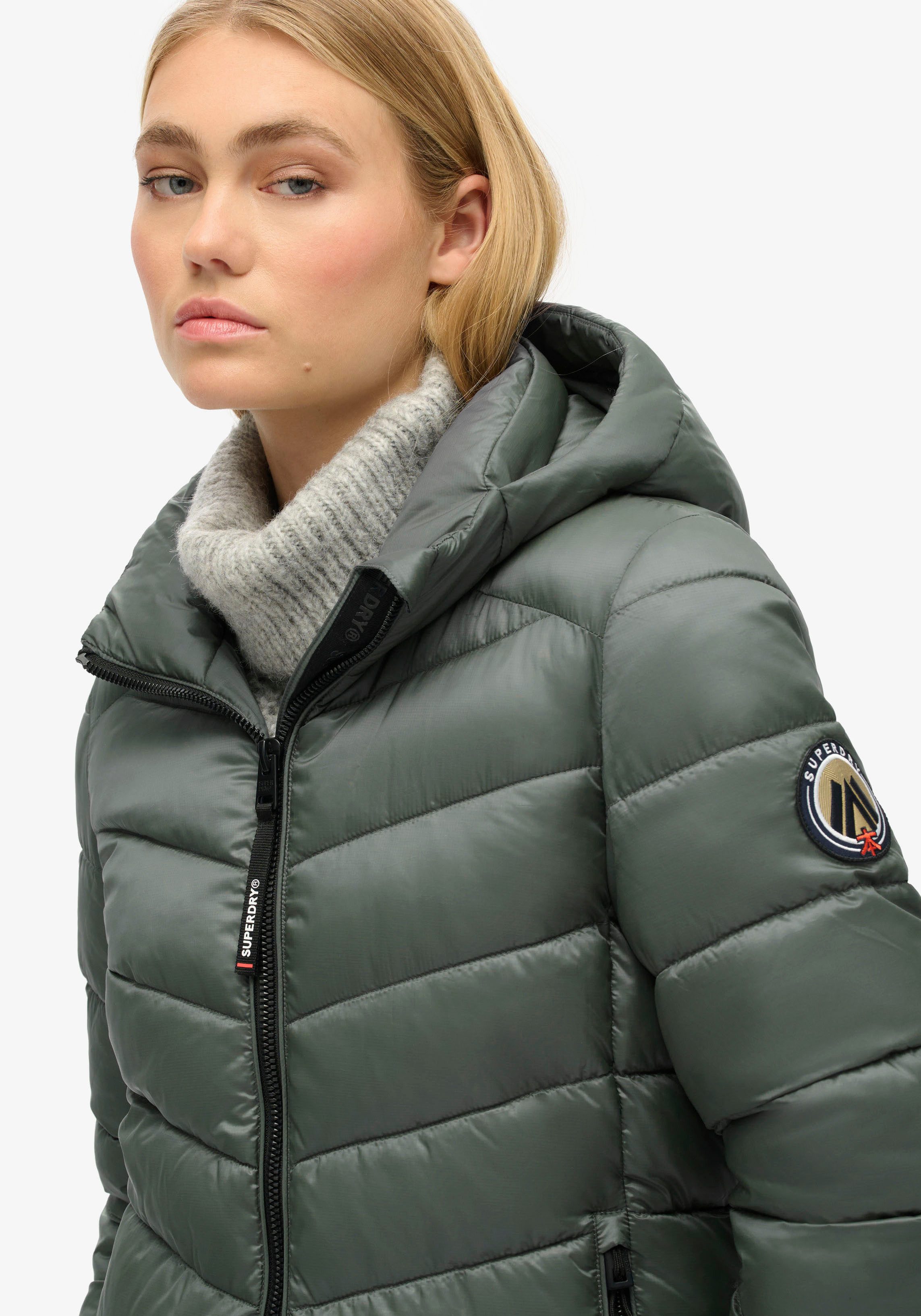 Superdry Gewatteerde jas HOODED FUJI MID GEWATTEERDE JAS