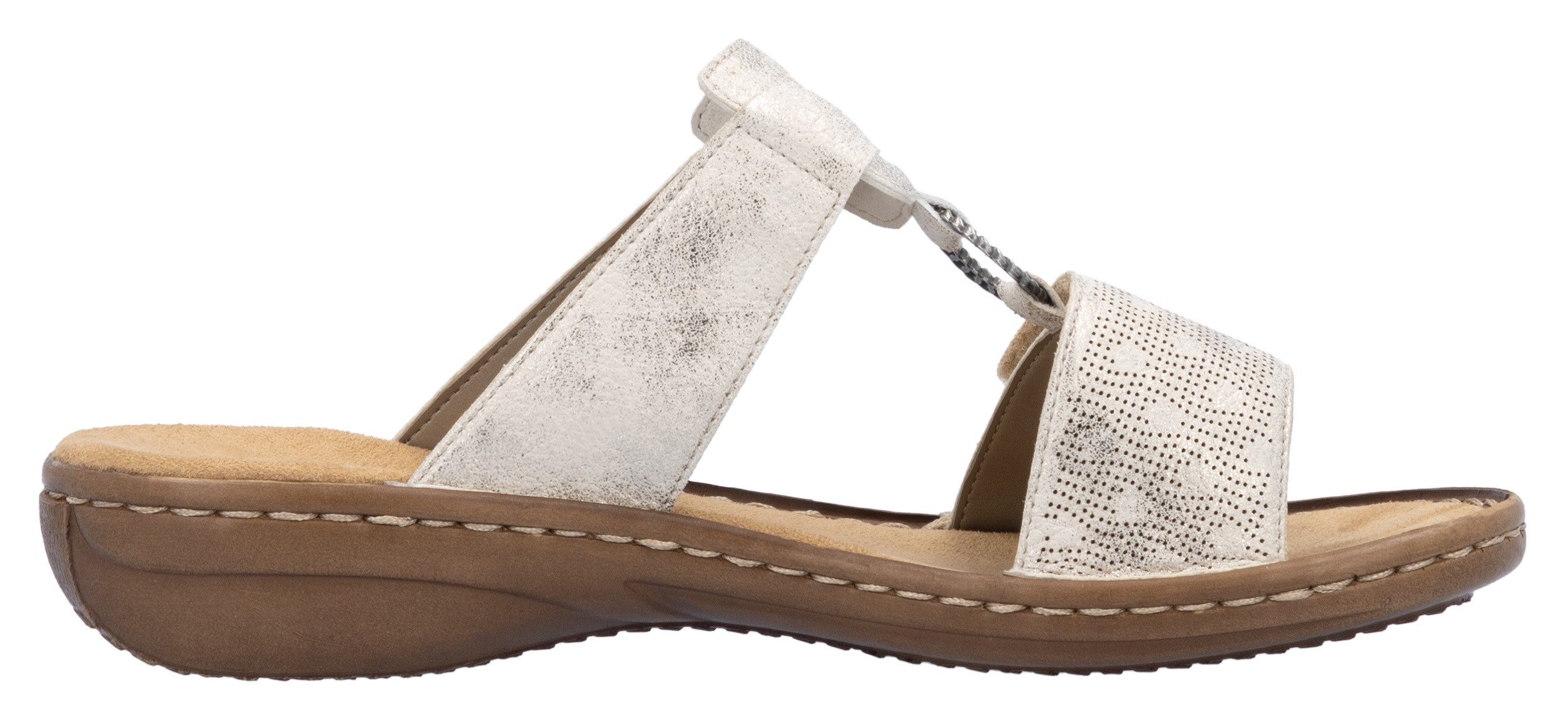 Rieker Slippers , zomerschoen, strand-schoen, klittenbandschoen met perforatie