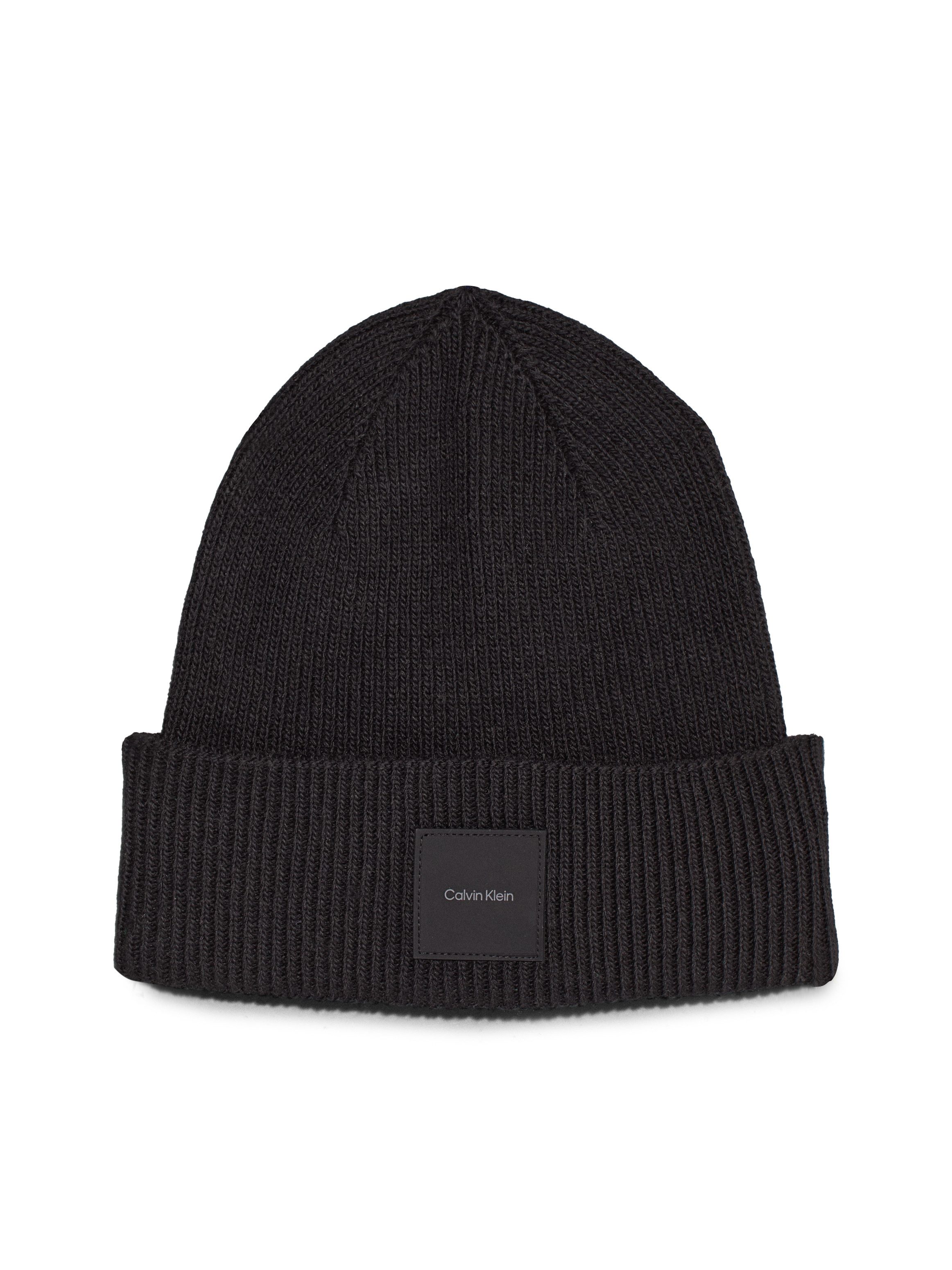 Calvin Klein Beanie COTTON WOOL FINE RIB BEANIE