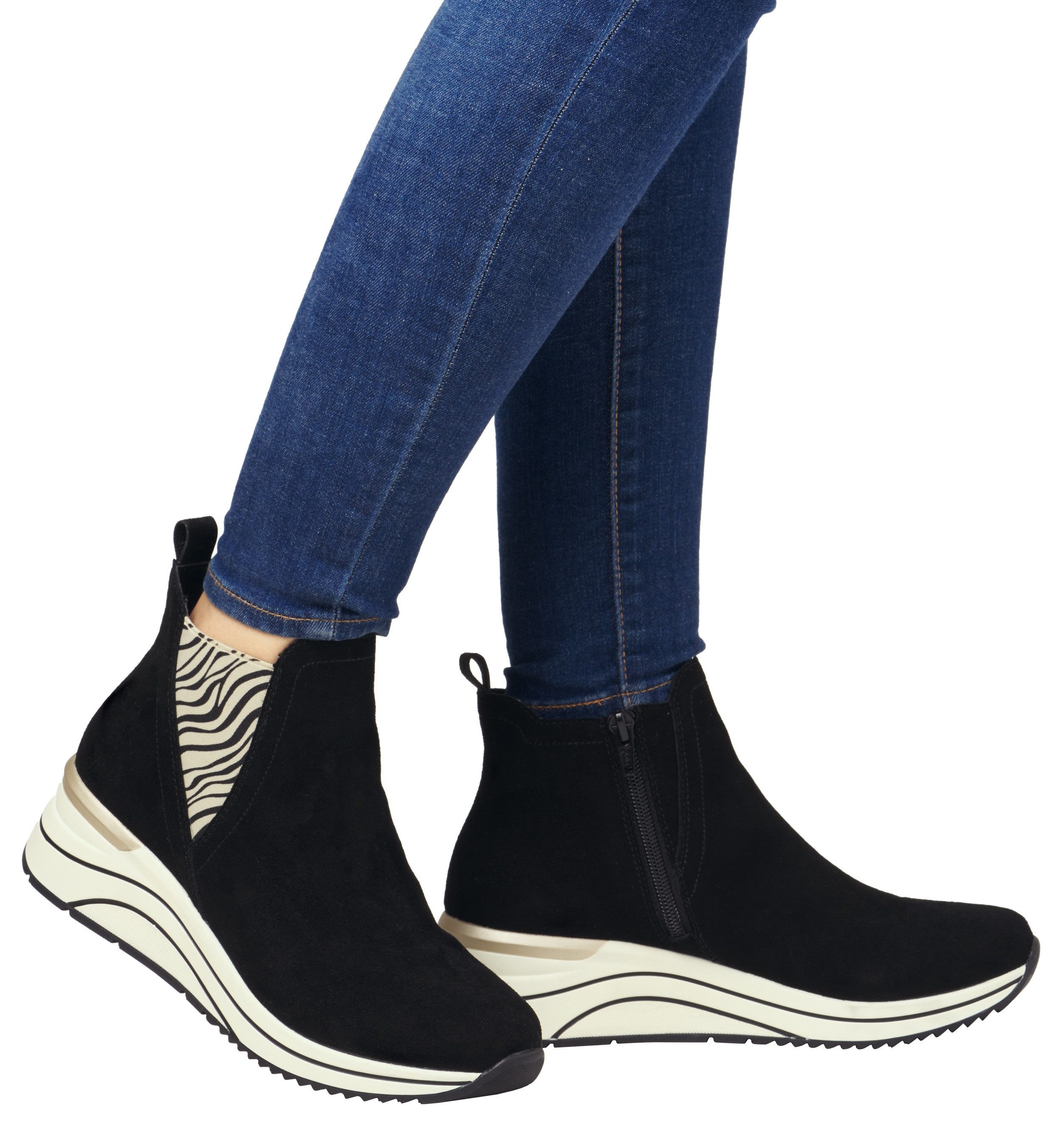 Remonte Chelsea-boots sleehak, enkellaars, zachte inlegzool met schokabsorptie