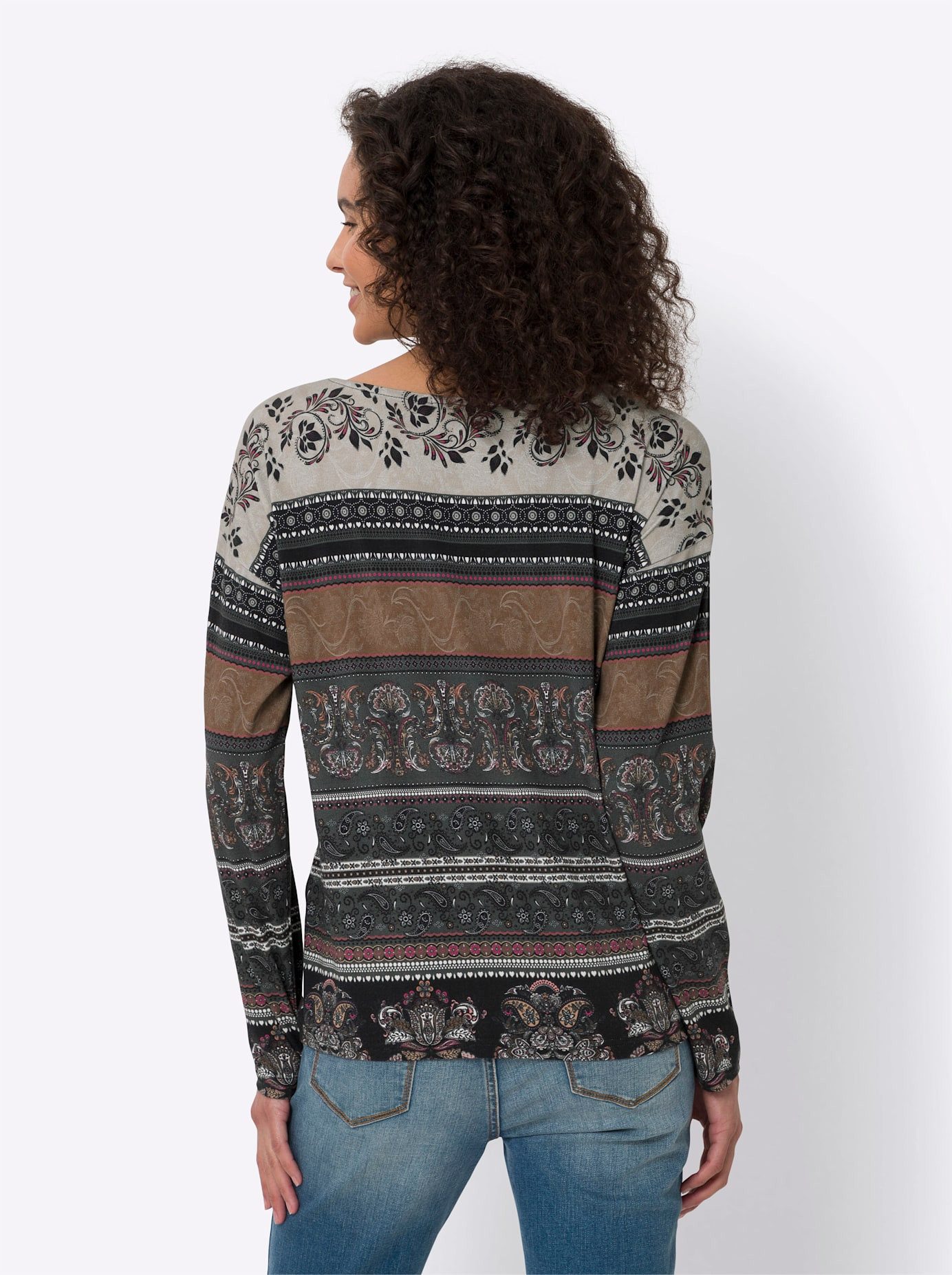 heine Shirt met lange mouwen Gedessineerd shirt (1-delig)