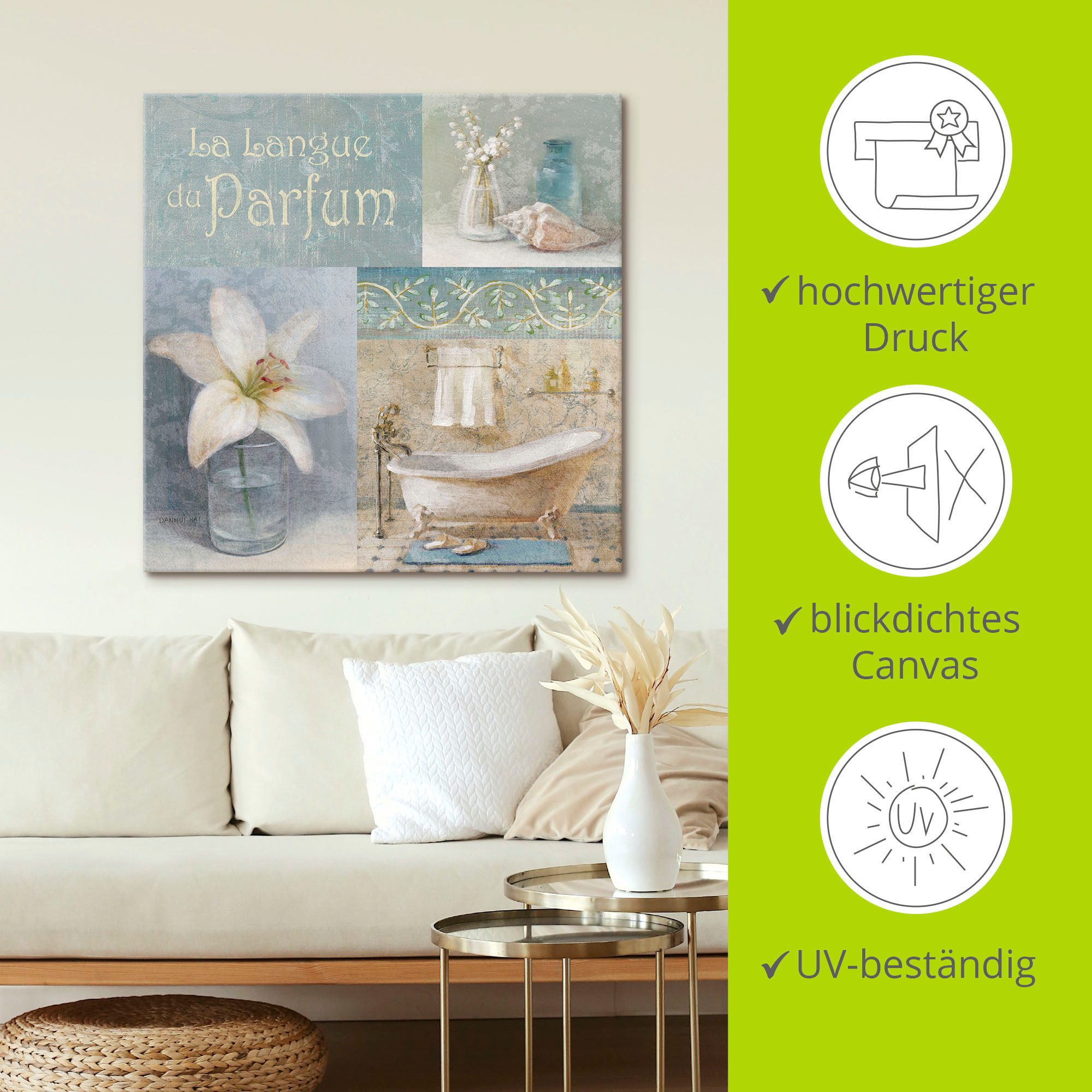 Artland Artprint op linnen Parfum I gespannen op een spieraam