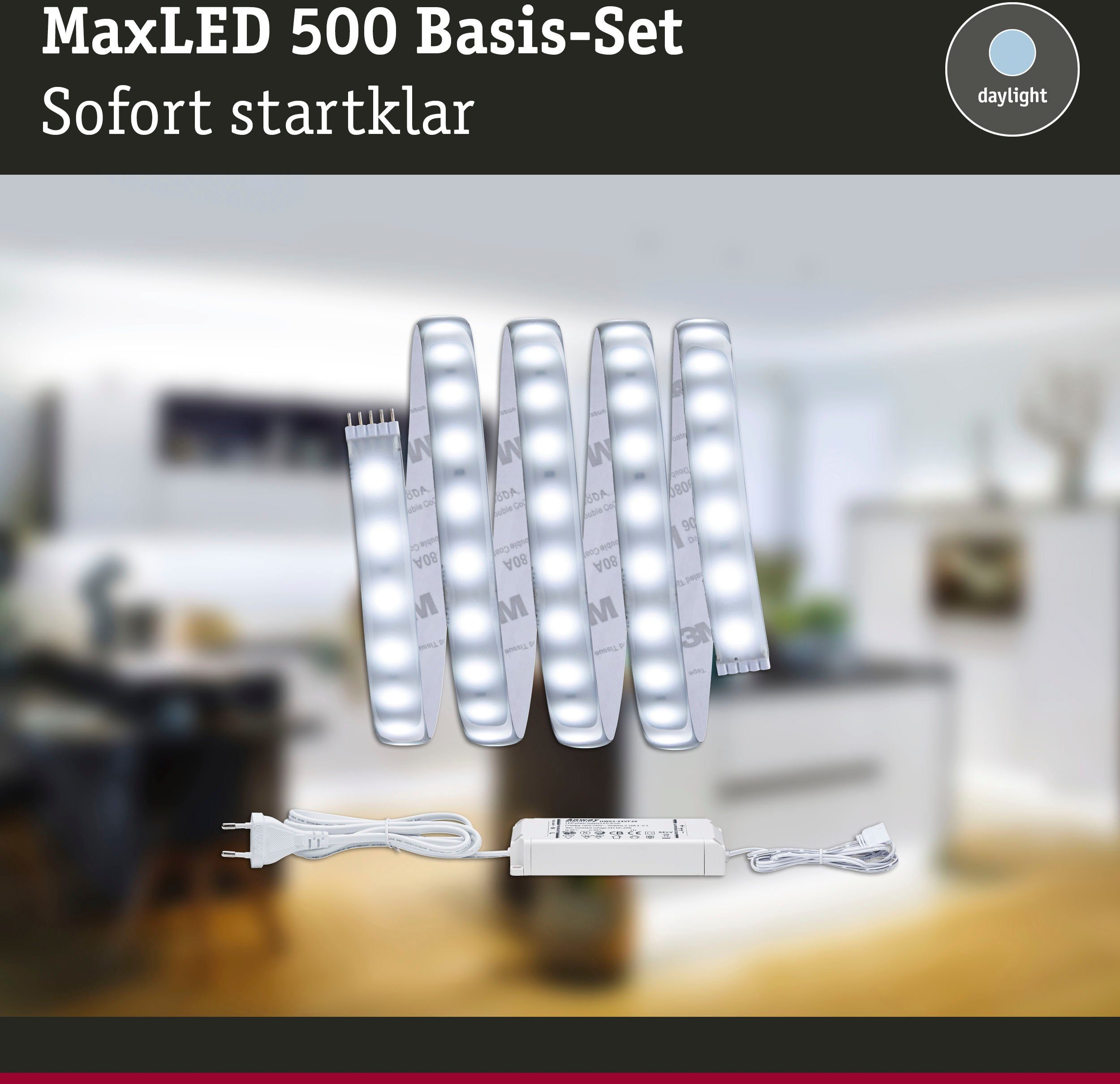 Paulmann Led-strepen MaxLED 500 Basisset 1,5m Daglichtwit IP44 8,5W 825lm gecoat (1 stuk)