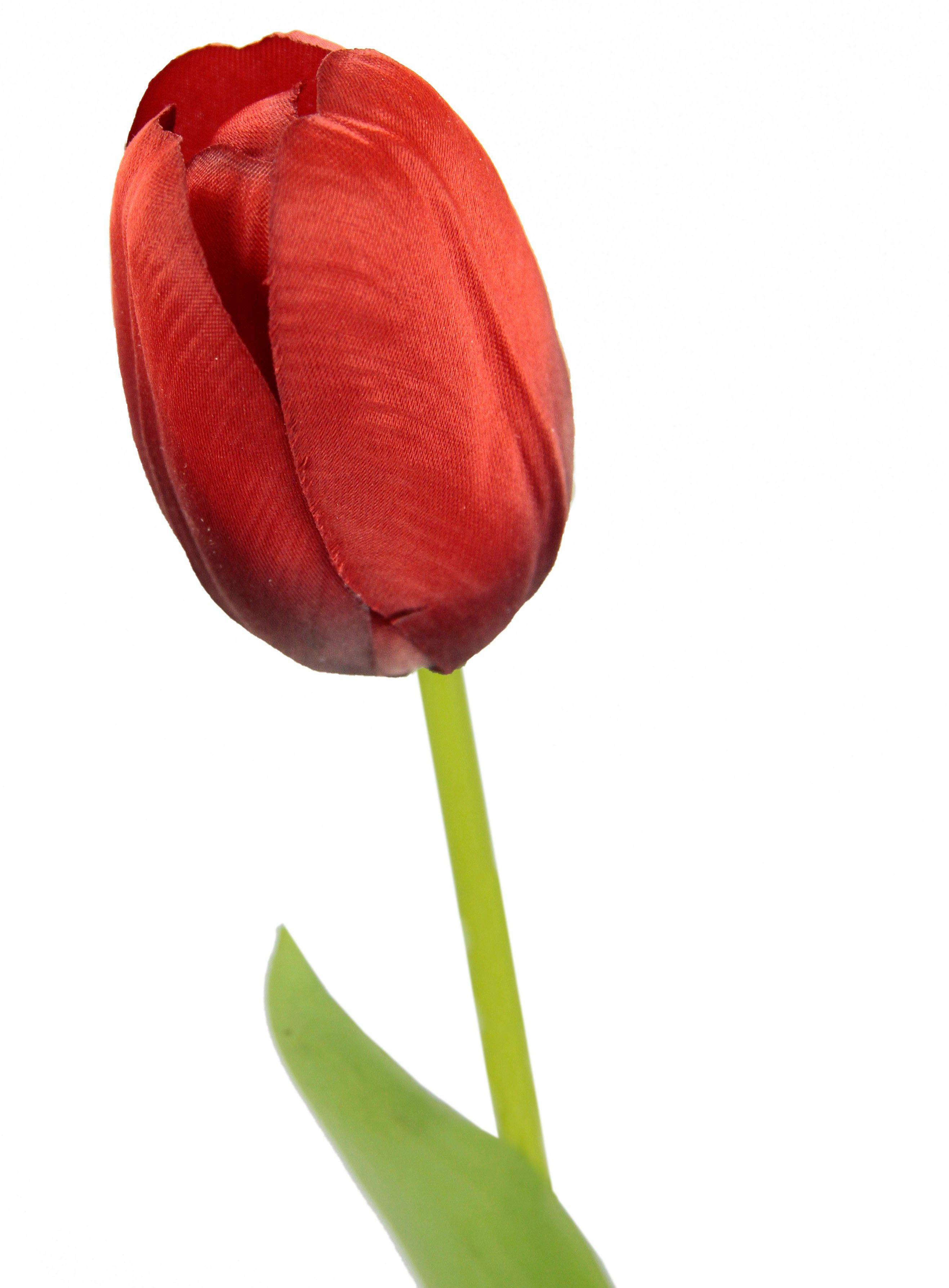 I.GE.A. Kunstbloem Real Touch Tulpen set van 5 kunst-tulpenknoppen kunstbloemen snijbloem (5 stuks)