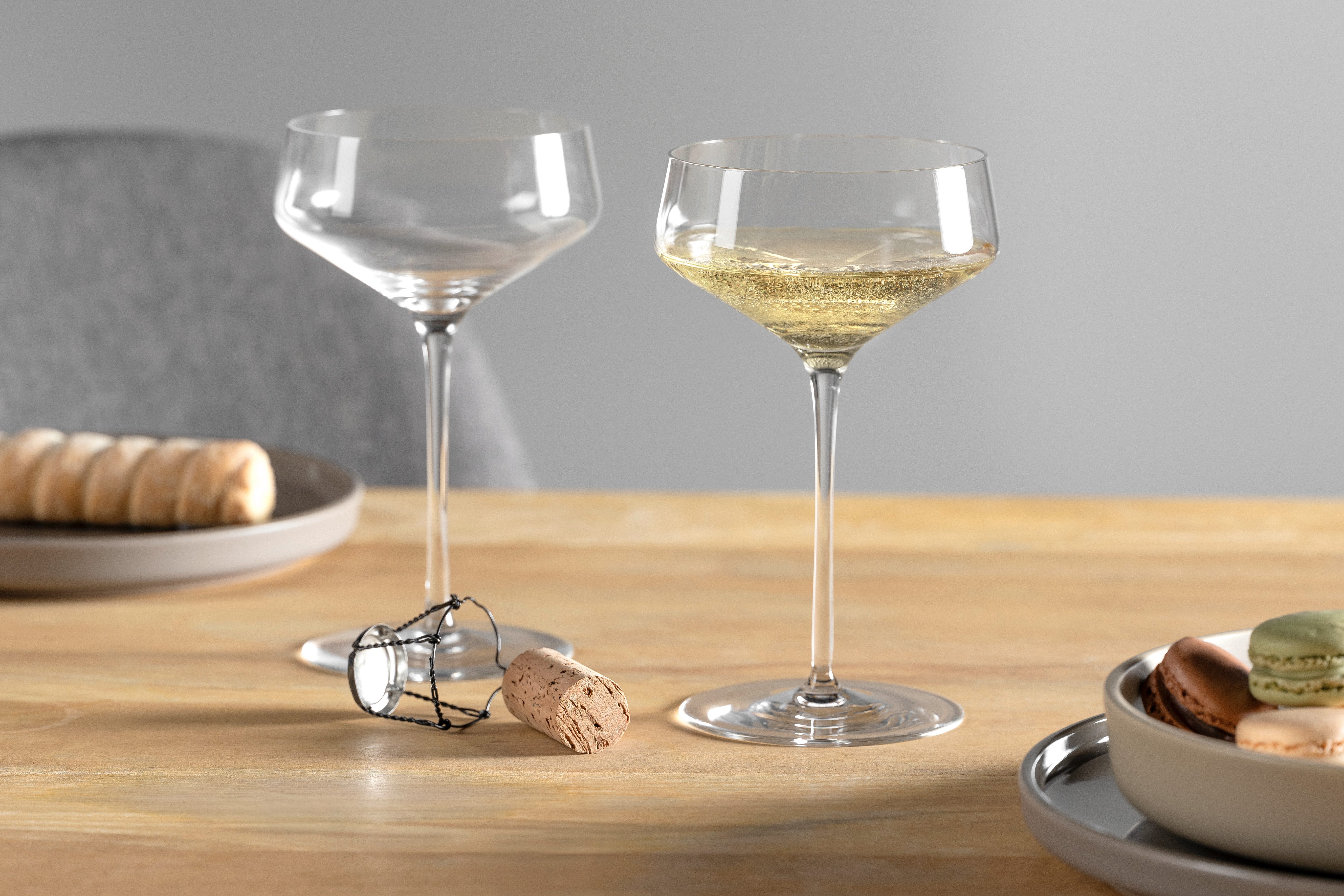 LEONARDO Champagneglas Champagne schaal PUCCINI, 350 ml, 6-stuks set (set)