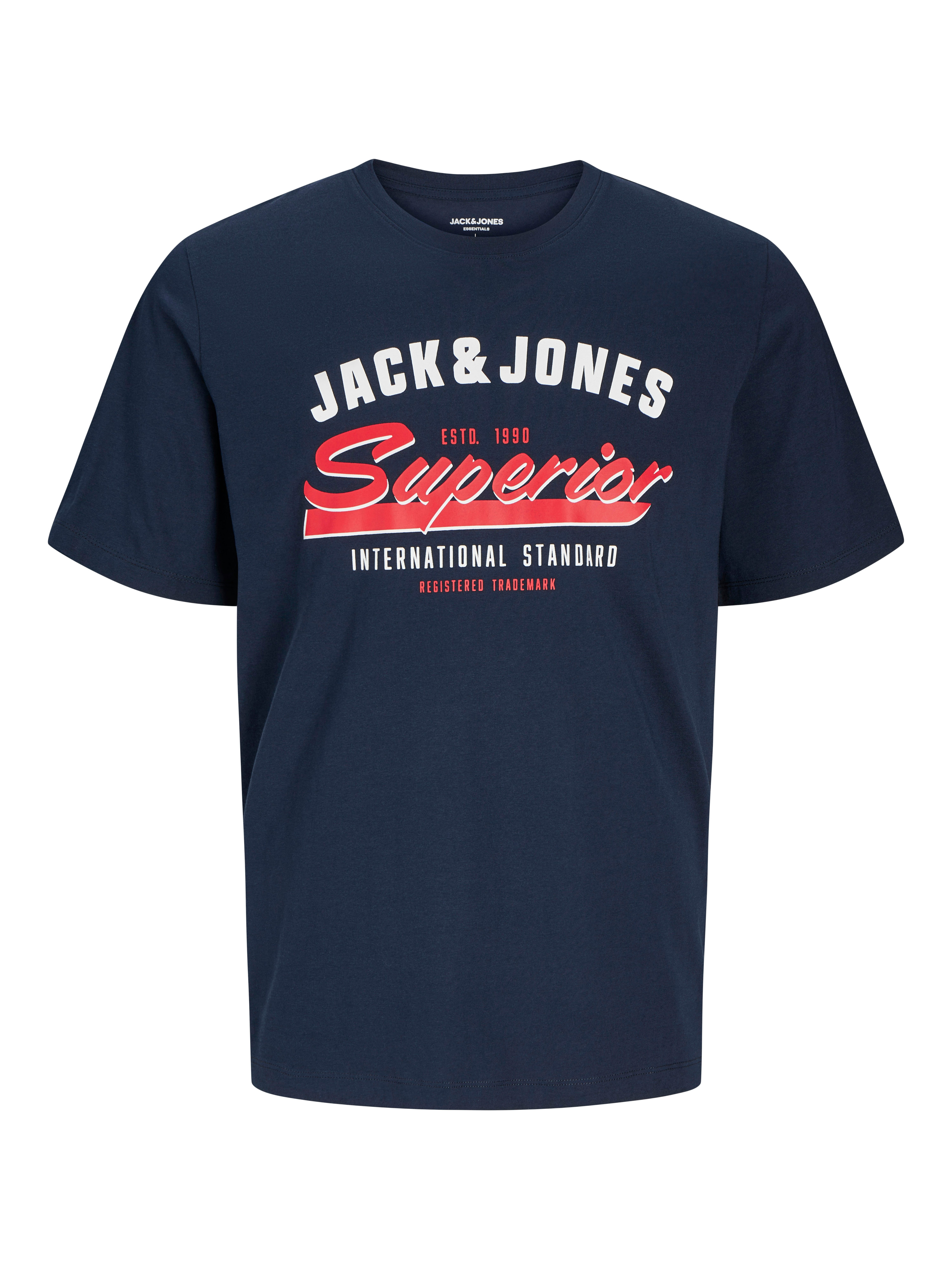 Jack & Jones Shirt met ronde hals JJELOGO TEE SS O-NECK 2 COL SS25 3PK MP (set, 3-delig)
