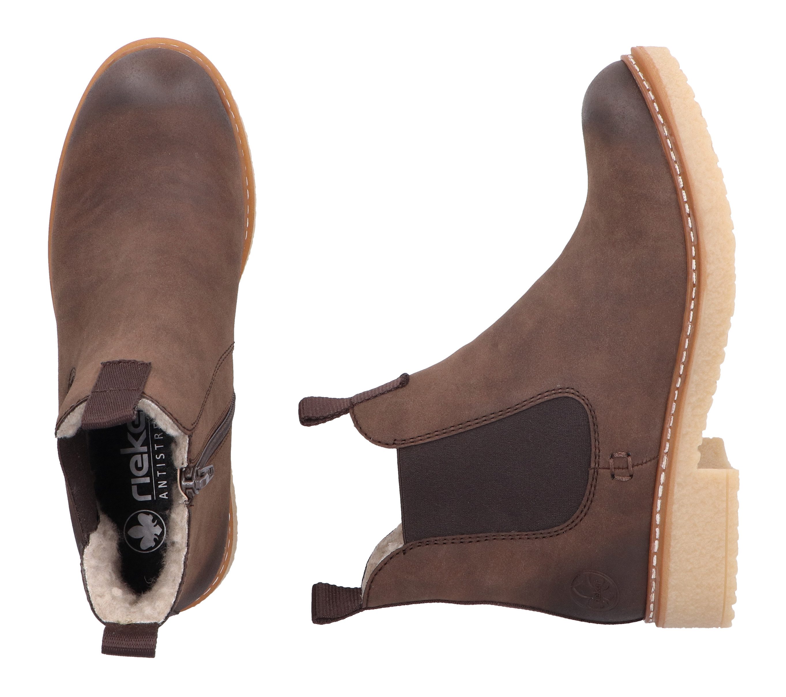 Rieker Winterlaarsjes chelseaboots used-look met binnenrits en stretchinzet