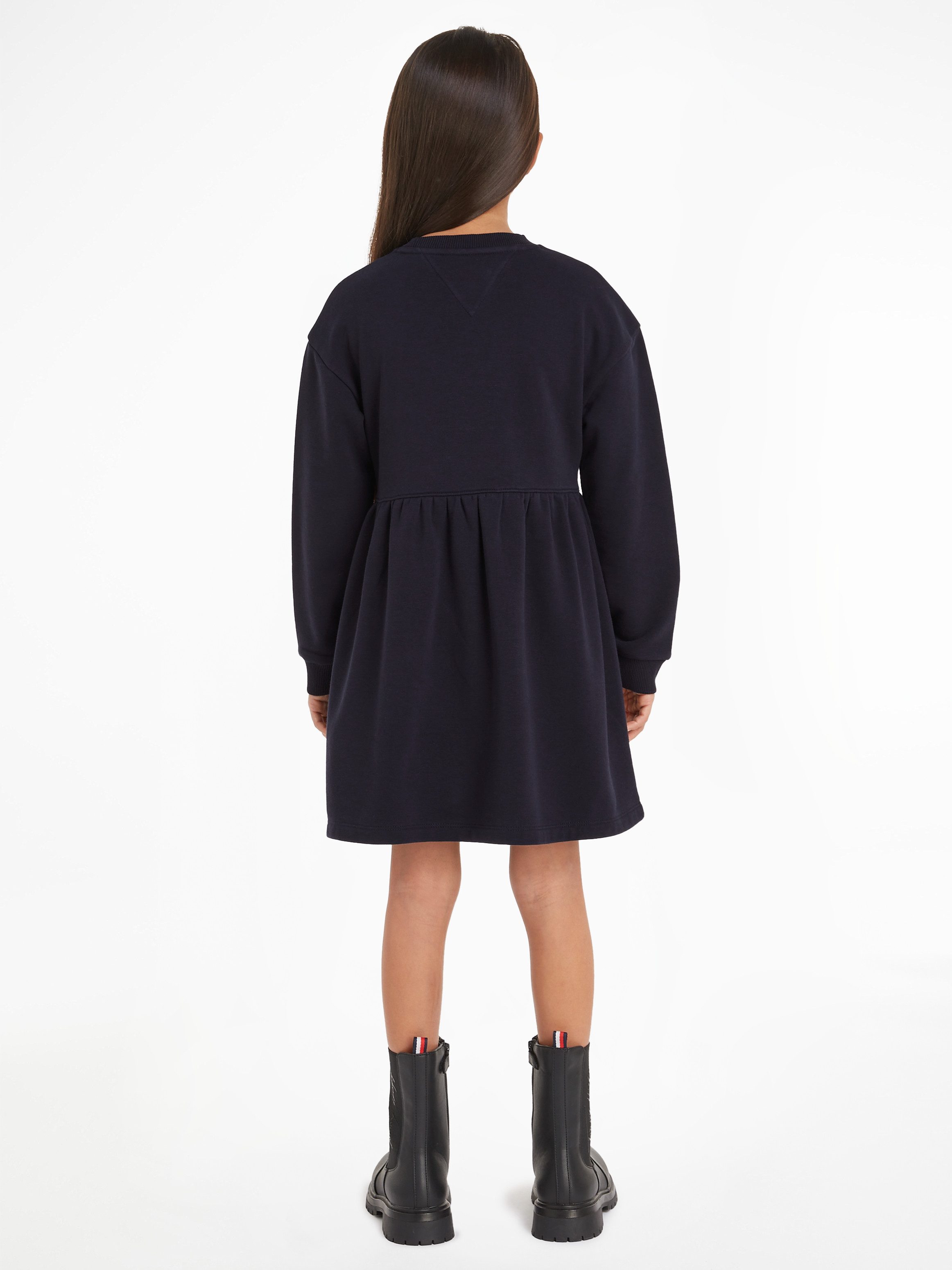 Tommy Hilfiger Gebreide jurk EMB FLOWER KNITTED DRESS LS Kinderen tot 16 jaar met logo-opdruk