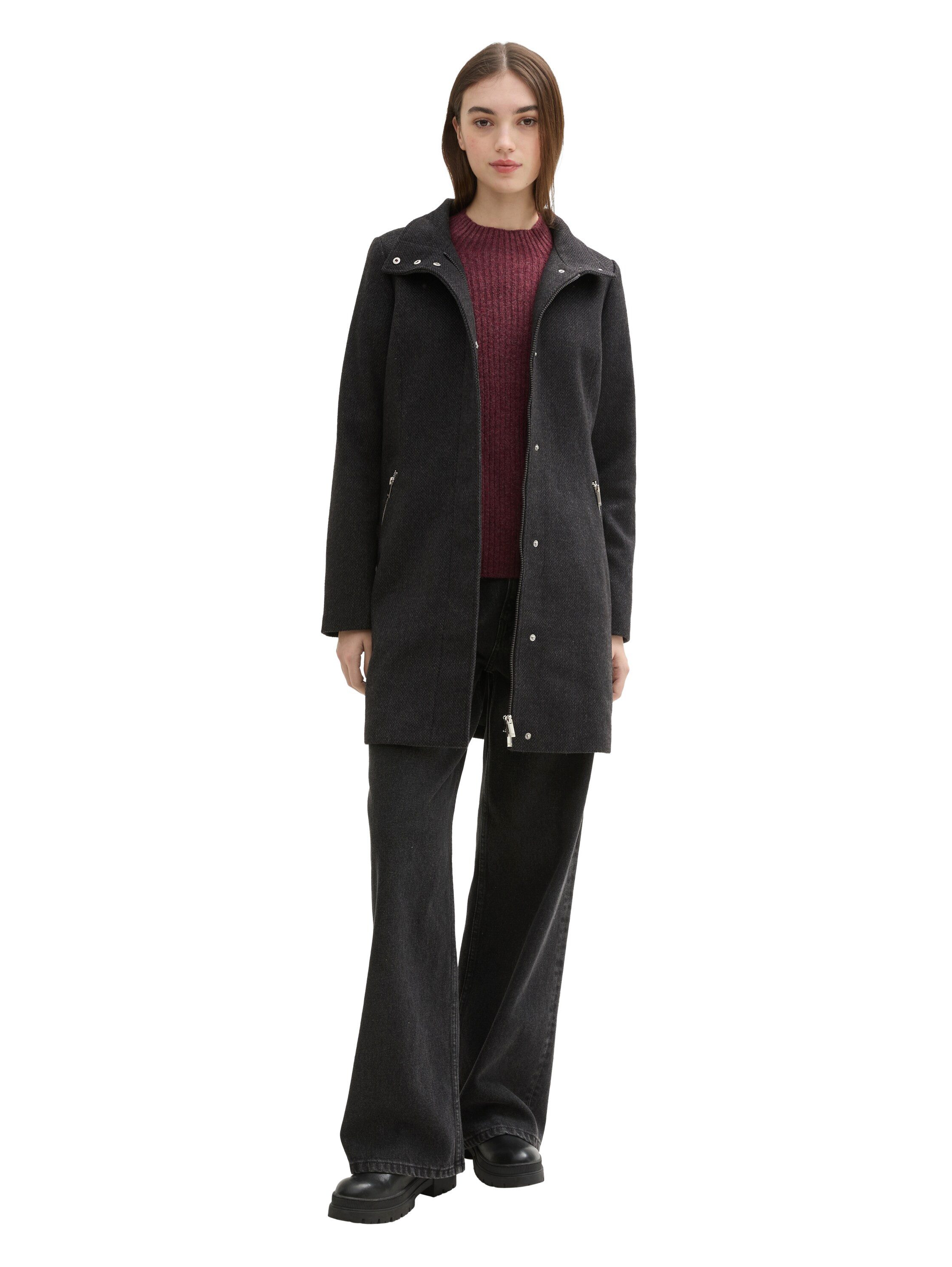 Tom Tailor Denim Korte jas met visgraatpatroon