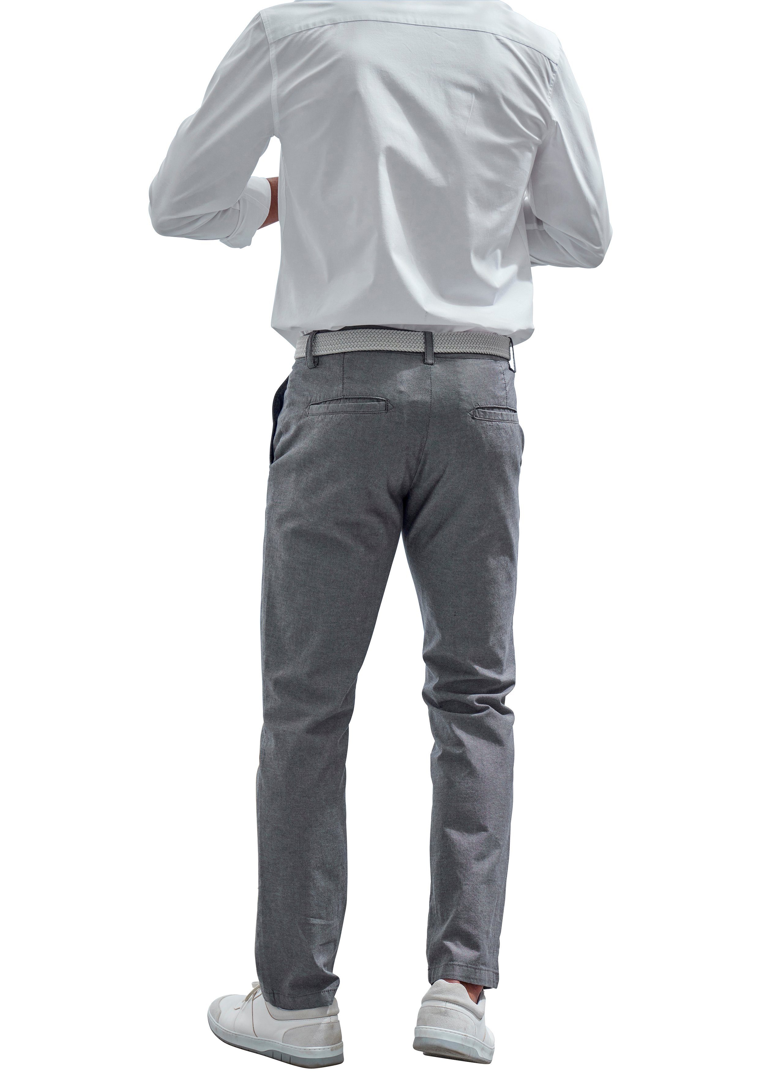 John Devin Chino Regular-fit, lange Oxford broek