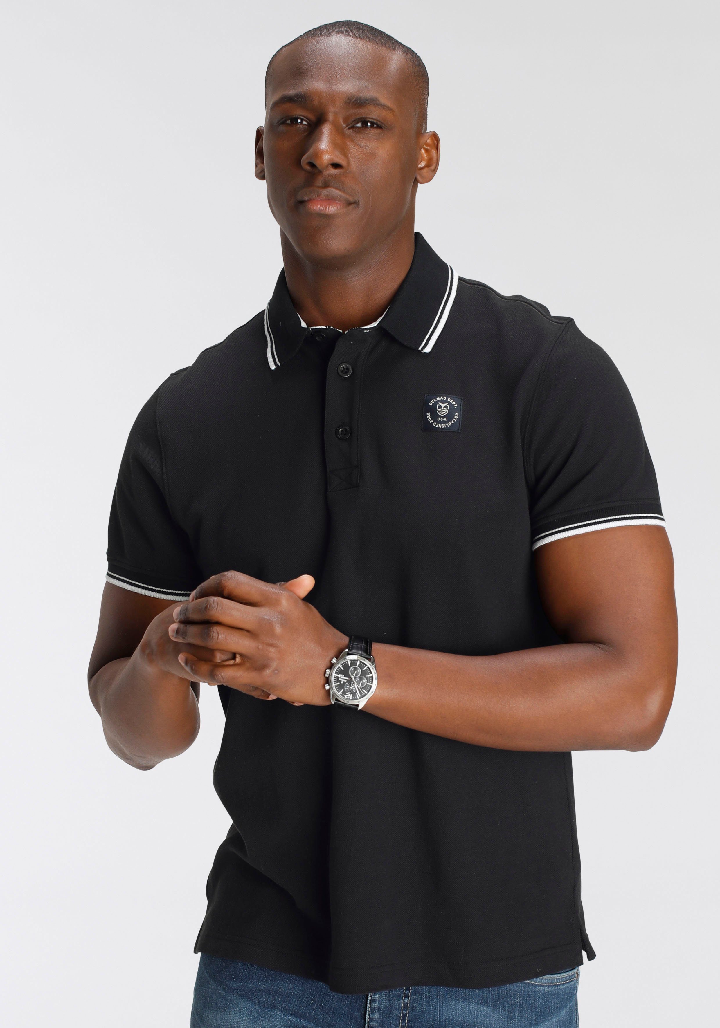 DELMAO Poloshirt Korte mouwen, losse pasvorm, polokraag, voor tennis of golf