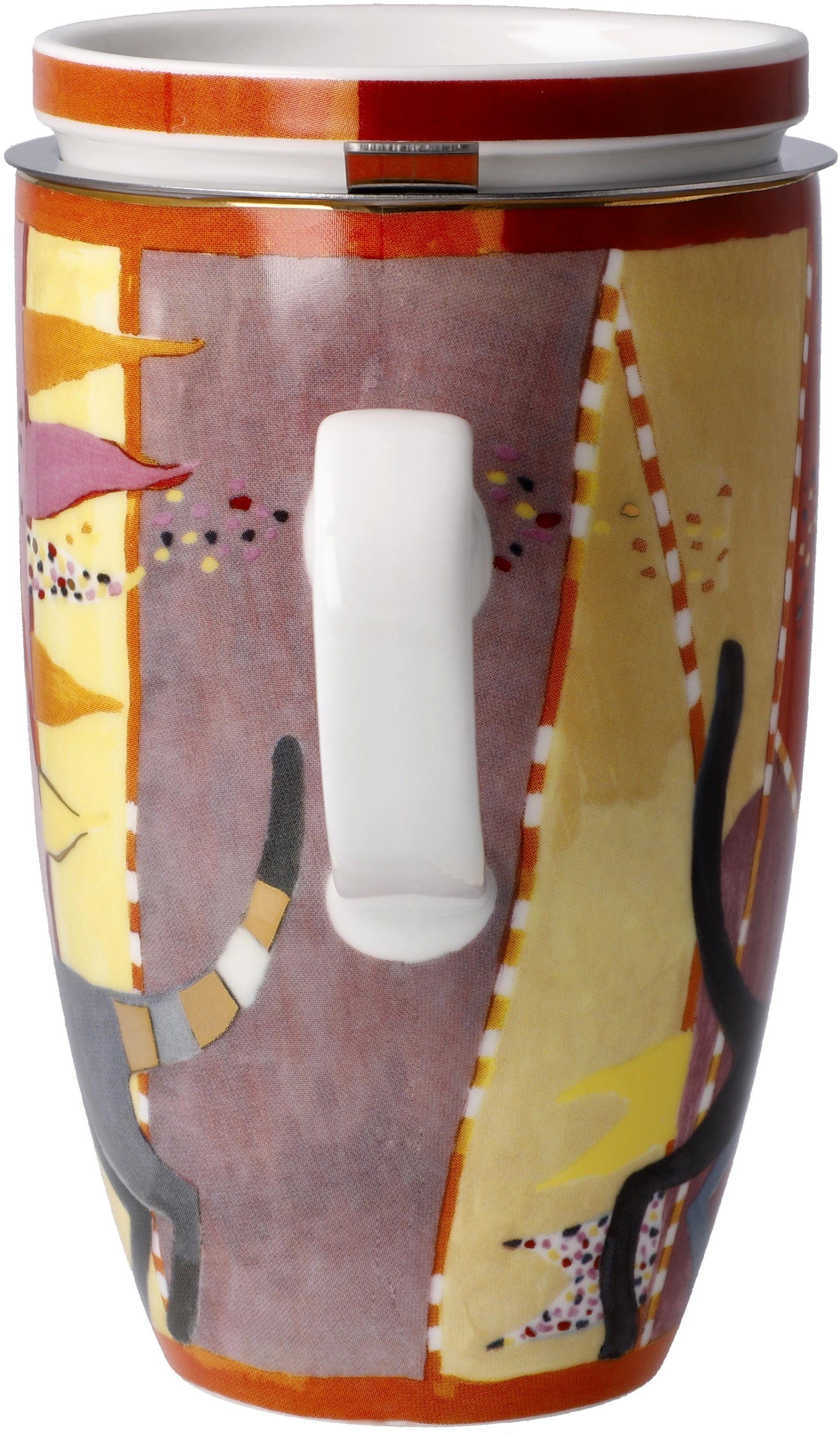 Goebel Kopje Woonaccessoires Theekop met deksel en filter, metaal, Rosina Wachtmeister - Sottosopra