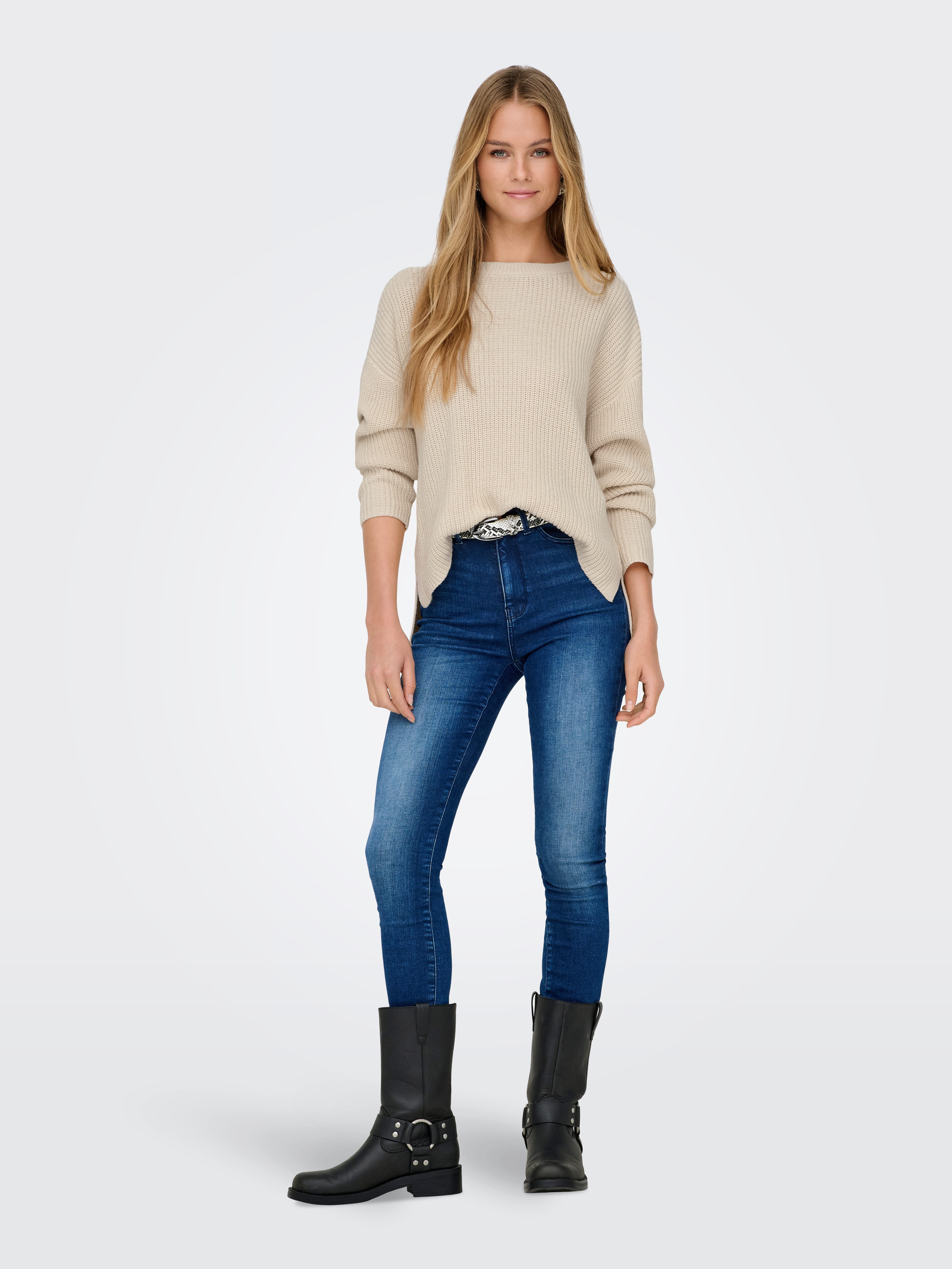 Only Trui met ronde hals ONLLUNA LS O-NECK PULLOVER KNT NCA
