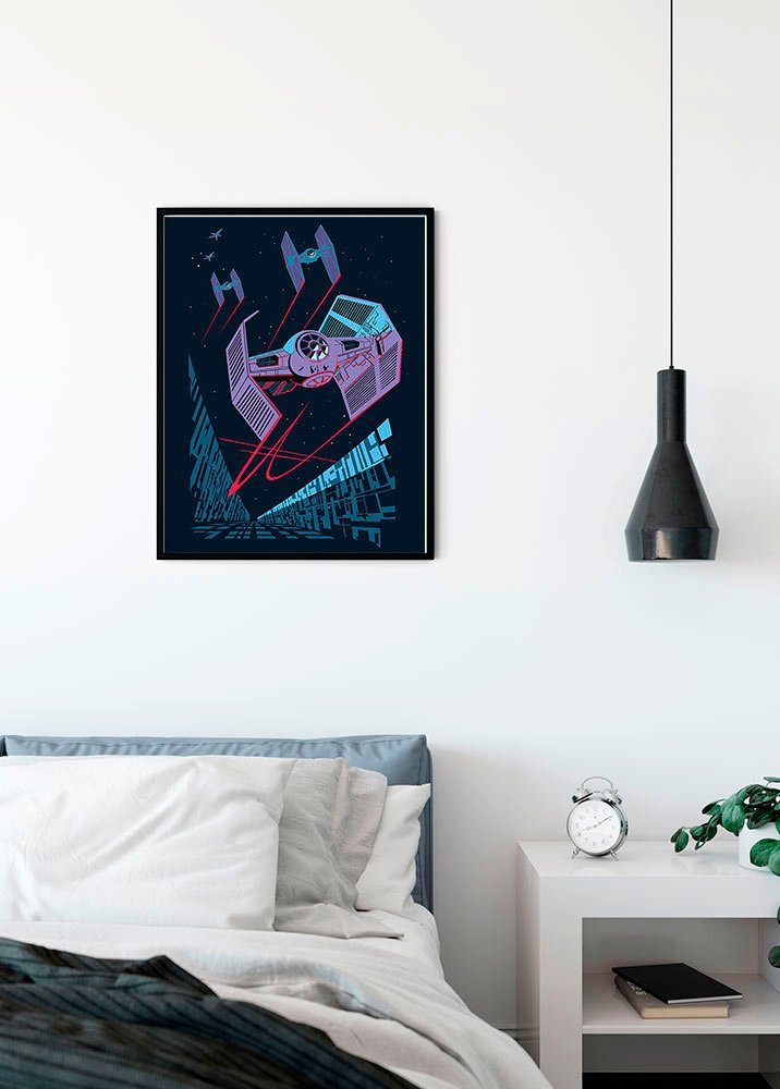 Komar Wanddecoratie Star Wars Classic Vector TIE-Fighter Wanddecoratie voor de kinderkamer - zonder lijst (1 stuk)
