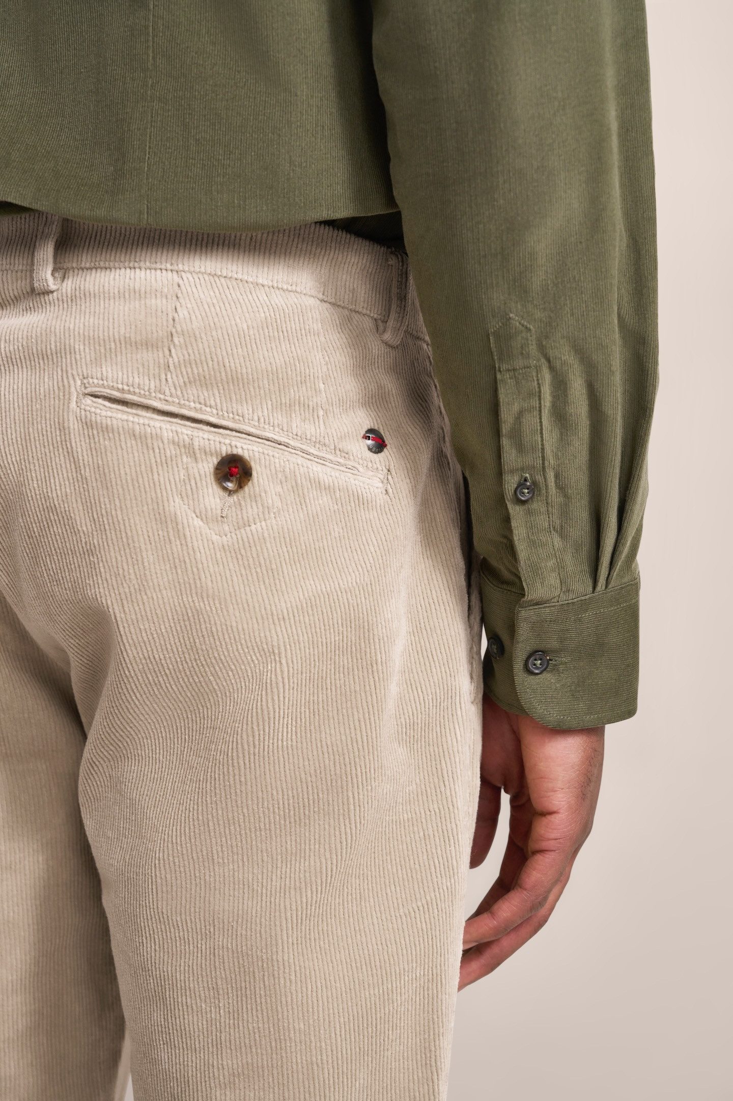 Bugatti Cordbroek van elastisch katoen