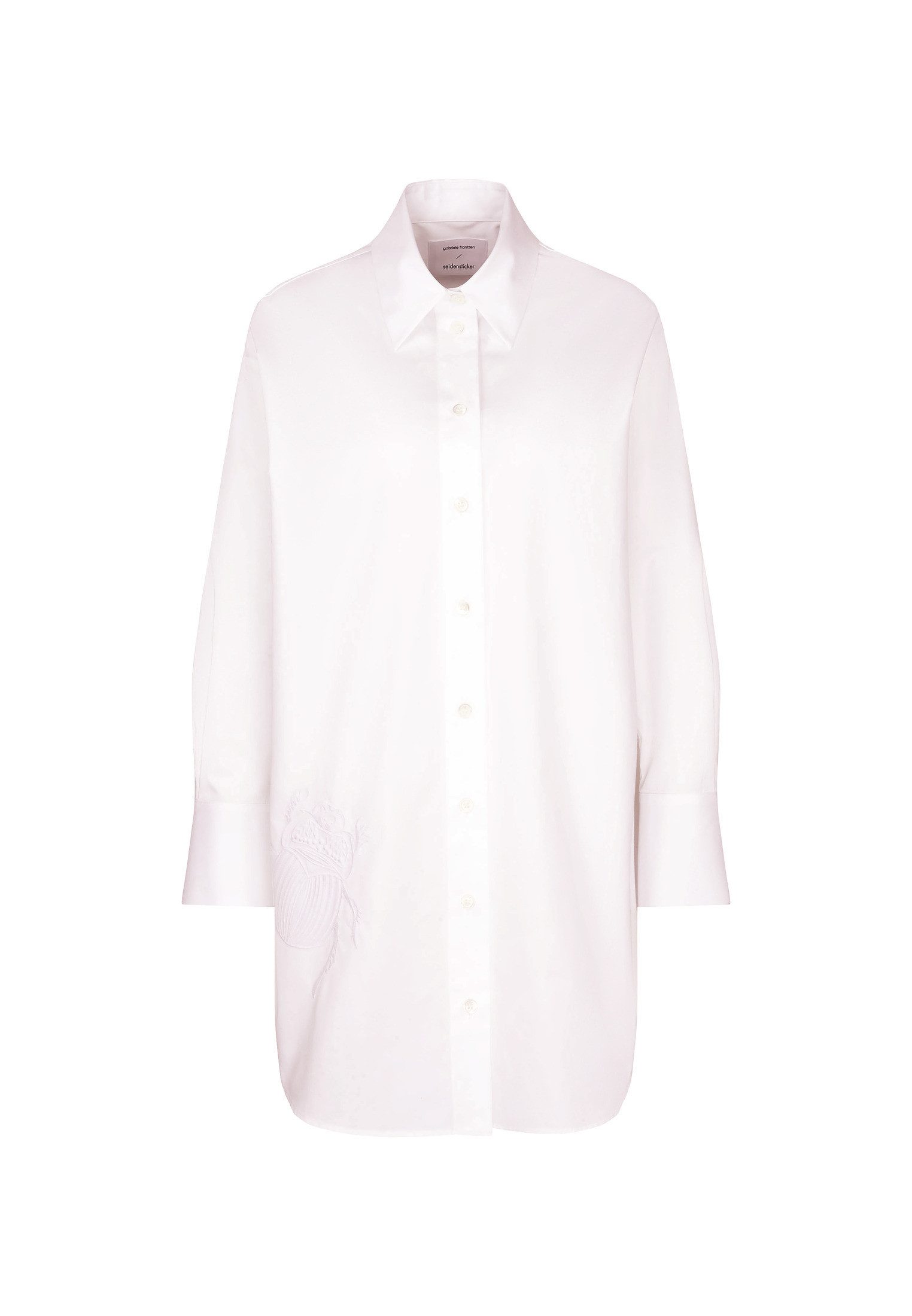 seidensticker Overhemdblouse Zwarte roos Lange mouwen kraag uni