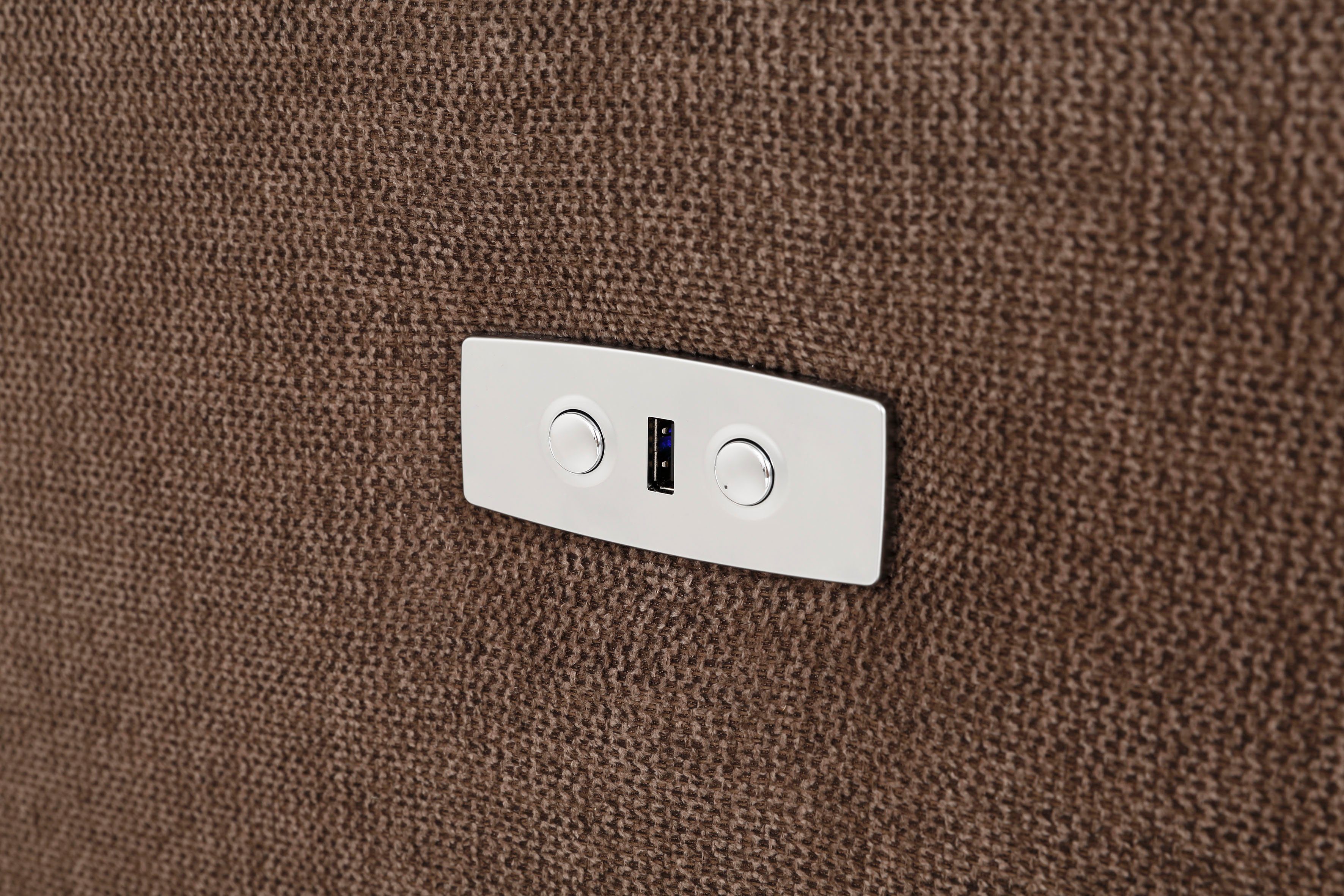 Home affaire Hoekbank Binado, L-vorm, met handmatige of elektrische relaxfunctie met usb-aansluiting