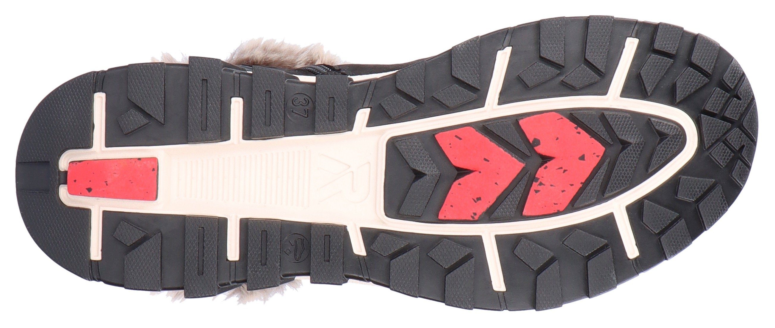 RIEKER Sport Winterlaarzen snow boots, winter boots with lambswool lining, fiber grip sole