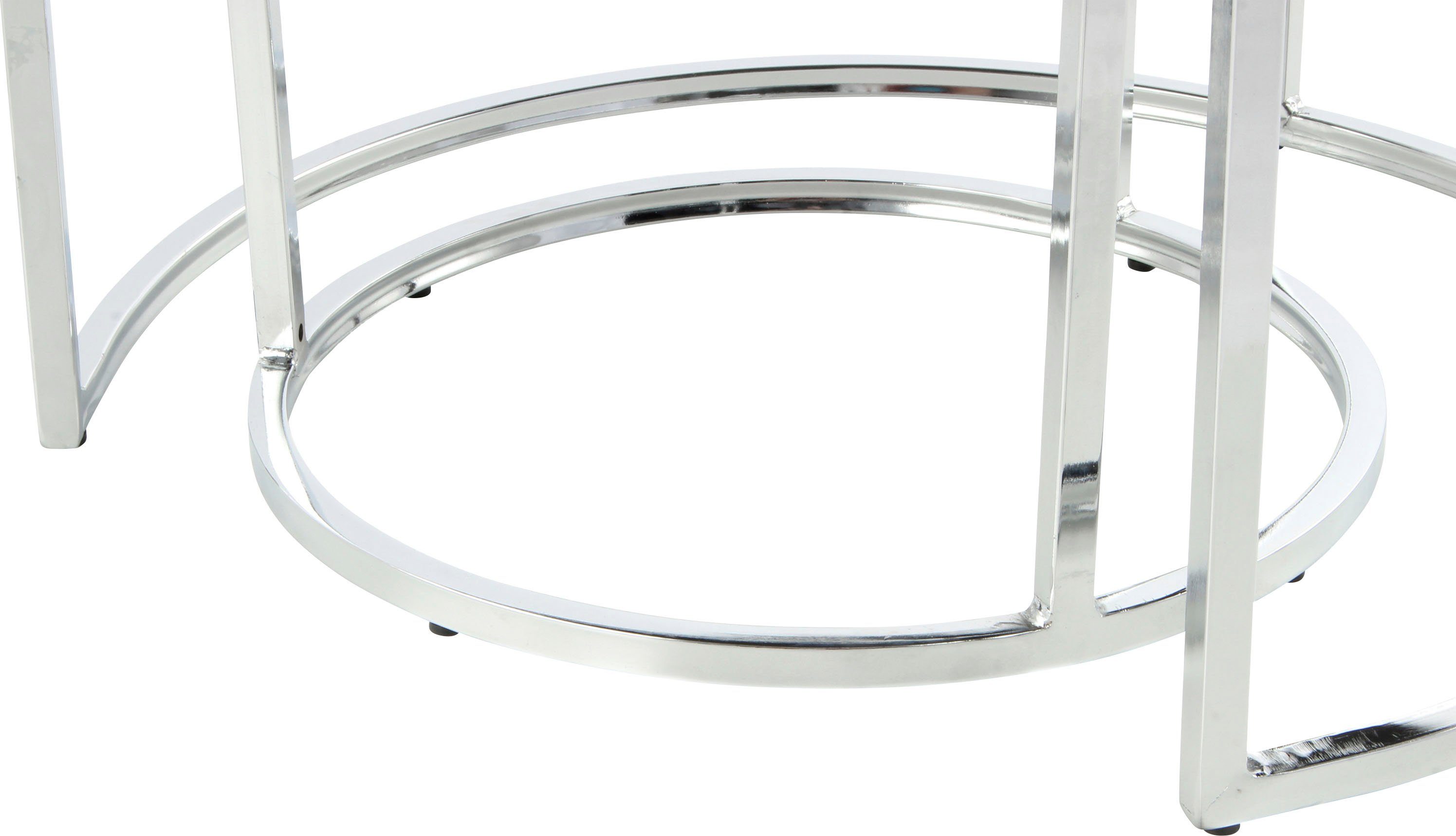 Kayoom Zithoek Kruk Becky 825 2-delige set, ronde vorm, trendy retro-stijl veelzijdig te gebruiken, modern, onderhoudsvriendelijk, ronde vorm (set, 2-delig)