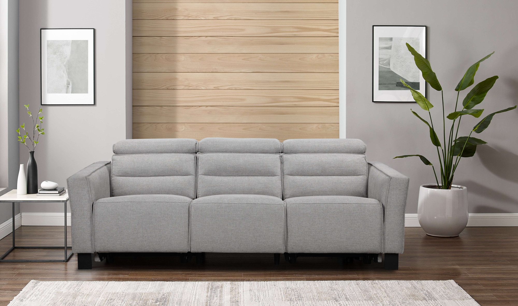 Places of Style 3-zitsbank Carpari, 224 cm, handmatige of elektrische relaxfunctie in 2 zitplaatsen