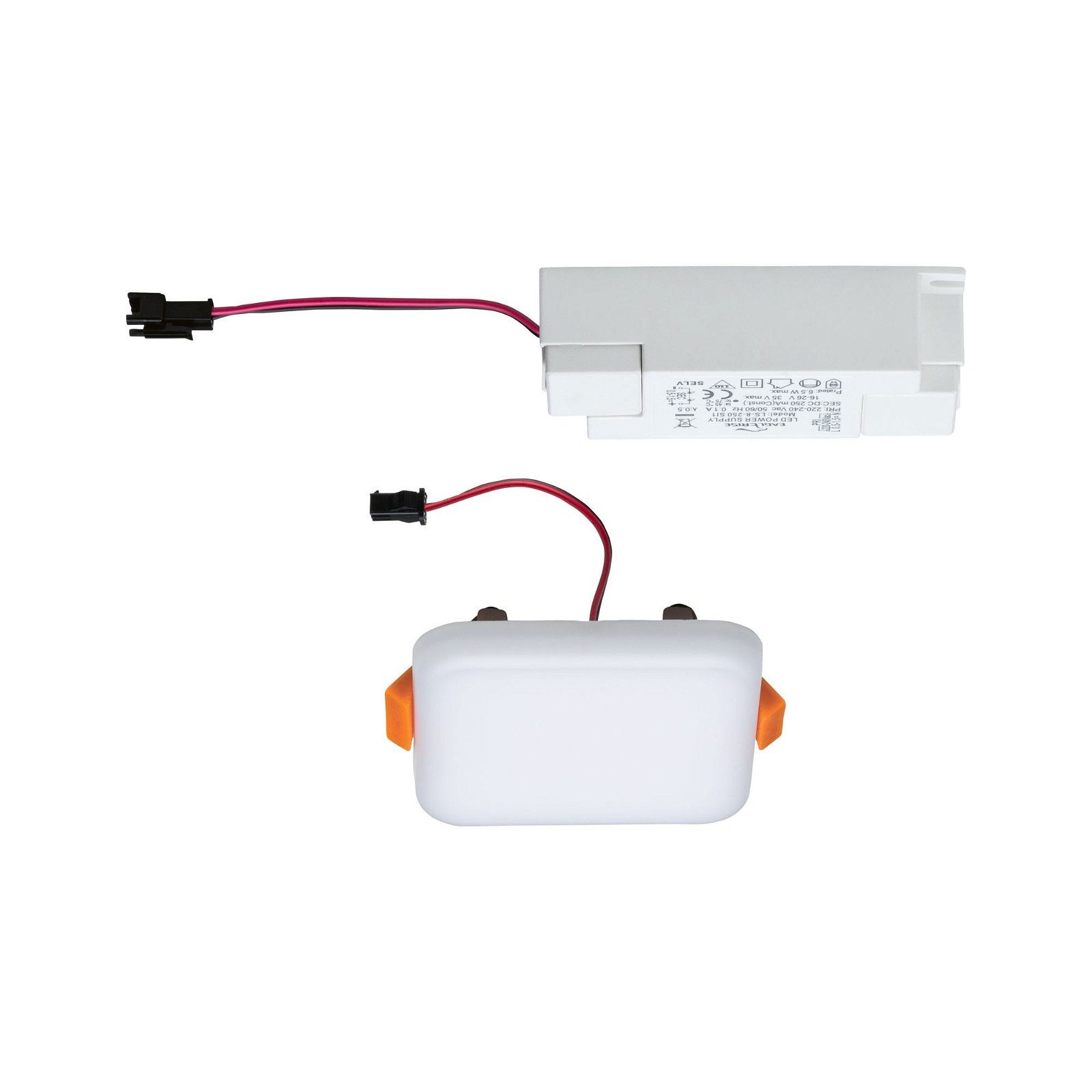 Paulmann Ledinbouwlamp VariFit Veluna IP44 vierkant 75x75mm 4,5W 360lm 3000K Satin (1 stuk)