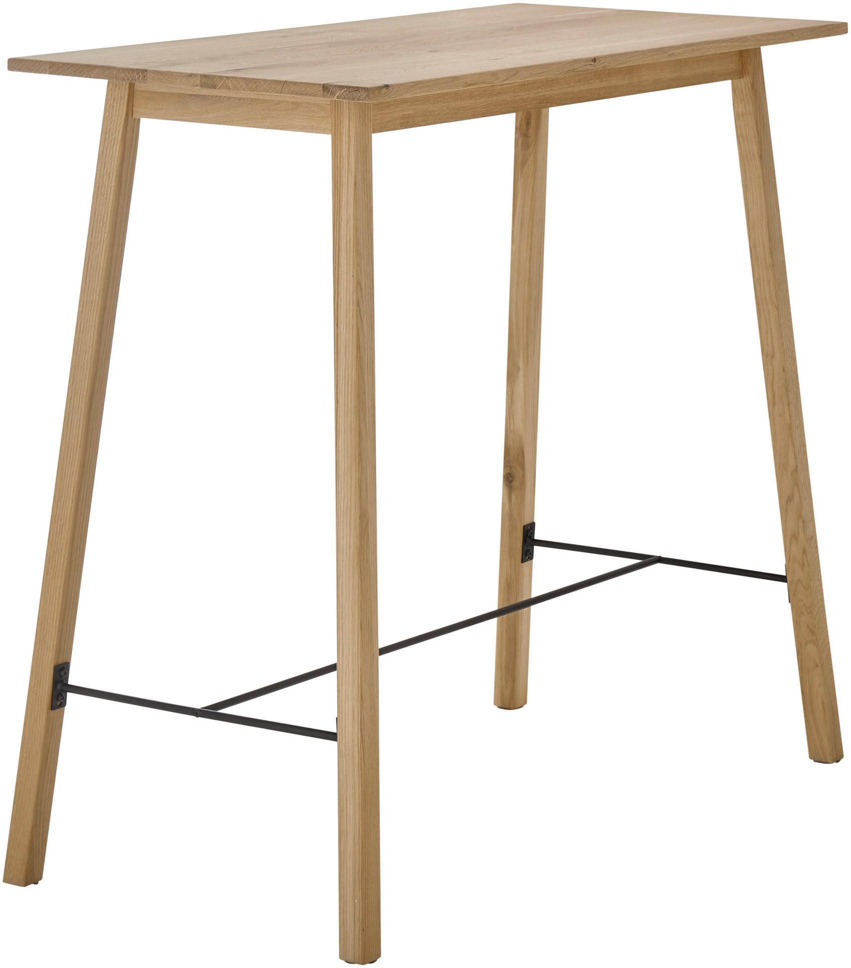OTTO Stolkom Bartafel Jules eik massief hout geolied, hoge tafel BxHxD 120x104x60 cm rechthoekige tafels bruin
