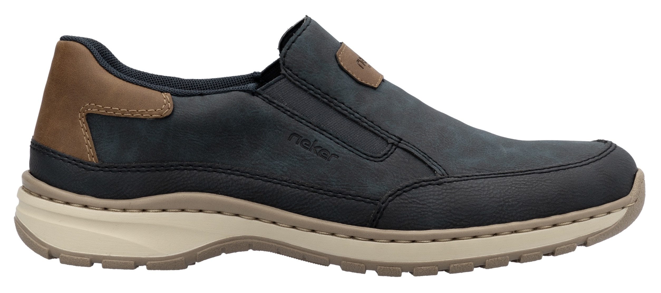 Rieker Instappers , slip-on sneaker, vrijetijdsschoen, lage schoen met elastische band