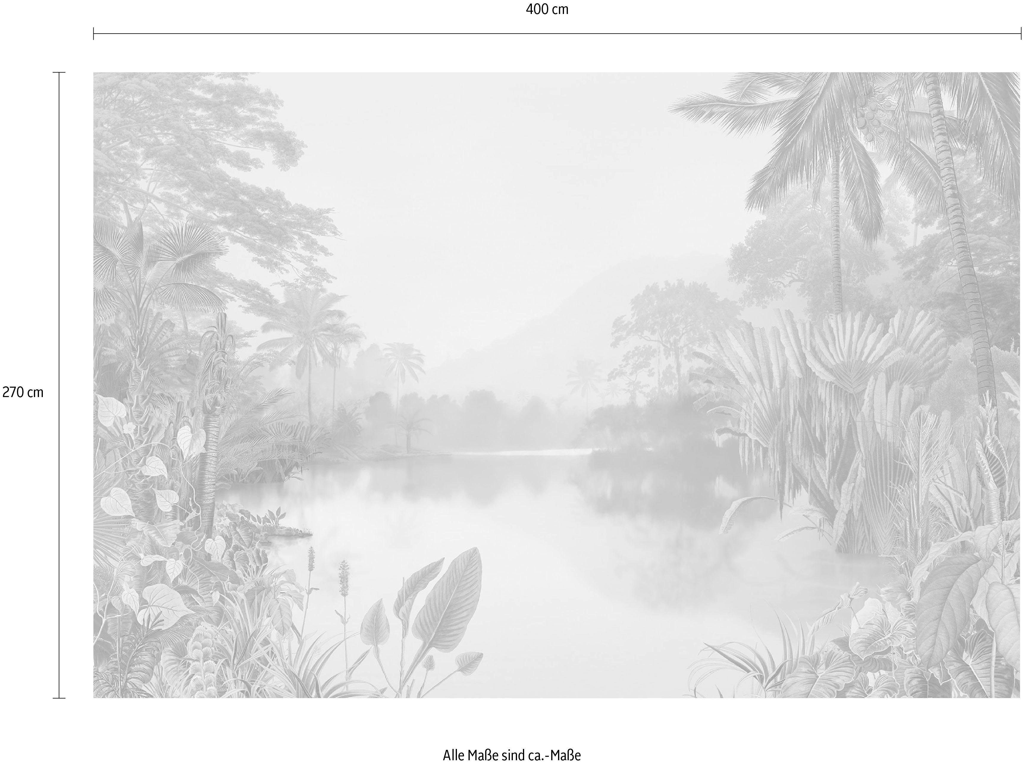 Komar Vliesbehang Digitale print vlies - Lac Tropical - Afmeting 400 x 270 cm