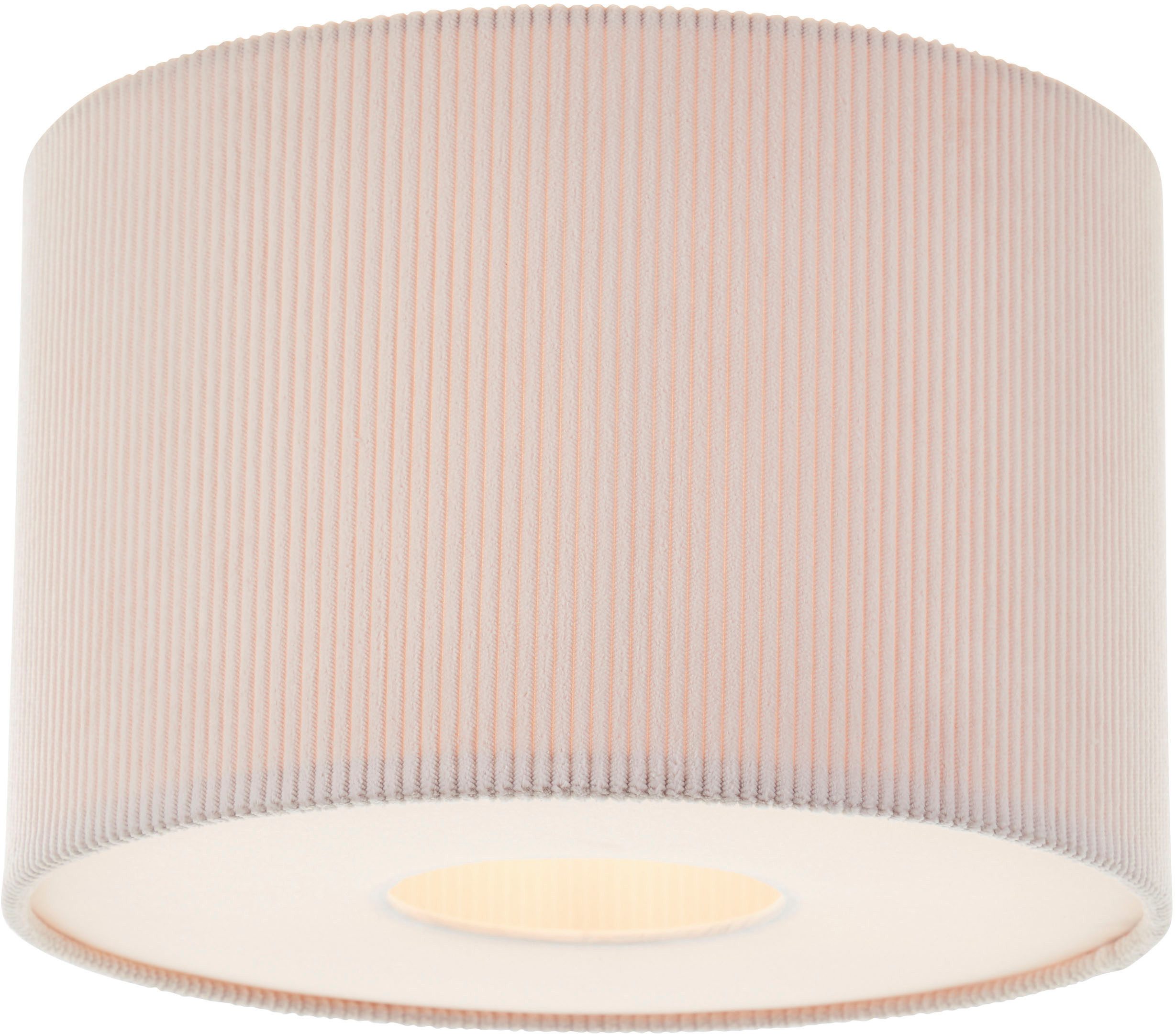 LeGer Home by Lena Gercke Plafondlamp Kathleen Cordstof, Ø 35 cm, E27, beige (1 stuk)