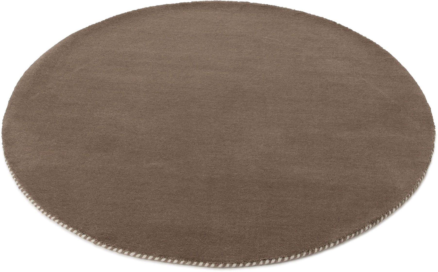 carpetfine Wollen kleed Gabbeh Lola Uni met natuurlijk plantaardig materiaal handgeweven, ook als loper