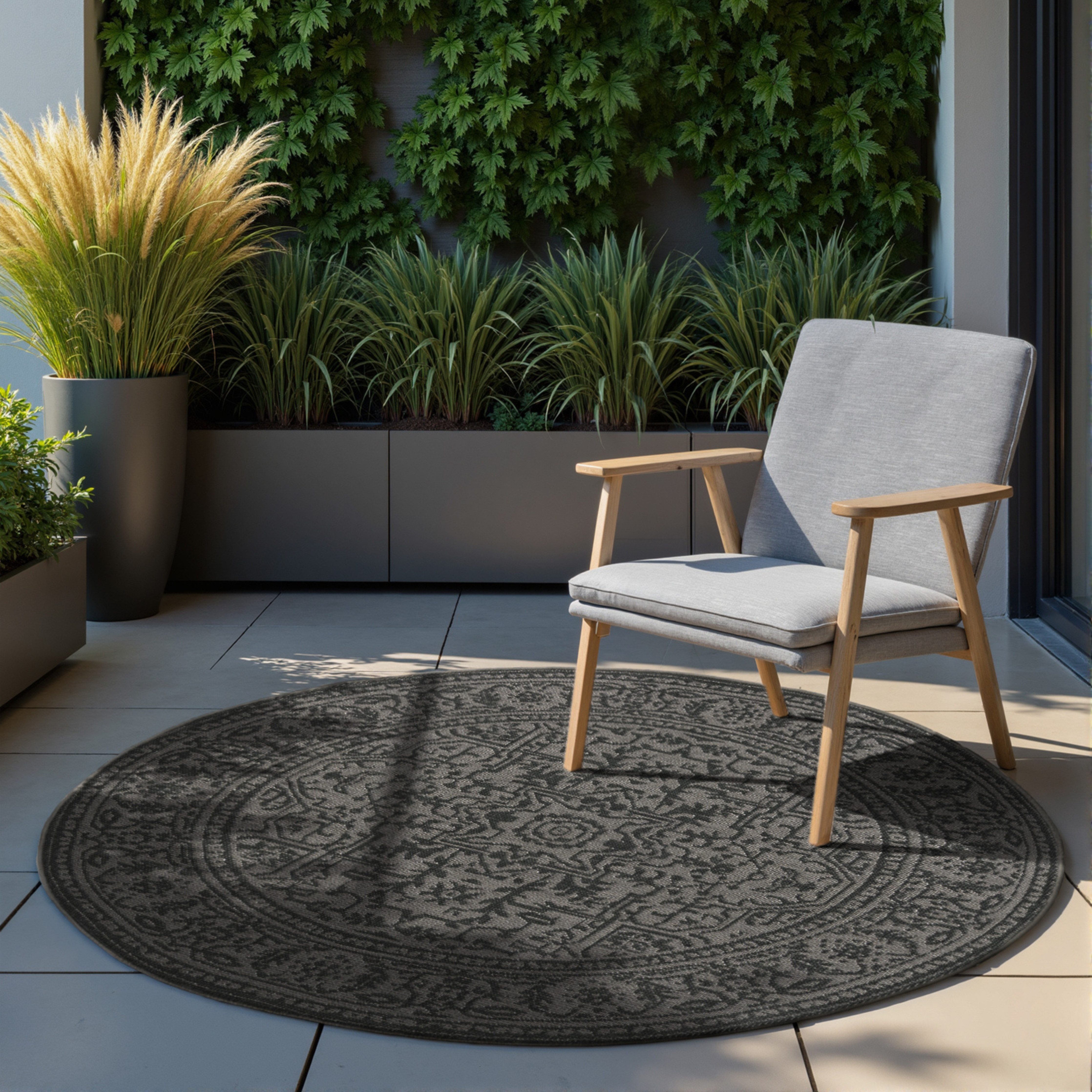 NORTHRUGS Outdoorkleed Kona omkeerbaar tapijt buitenkleden zwart