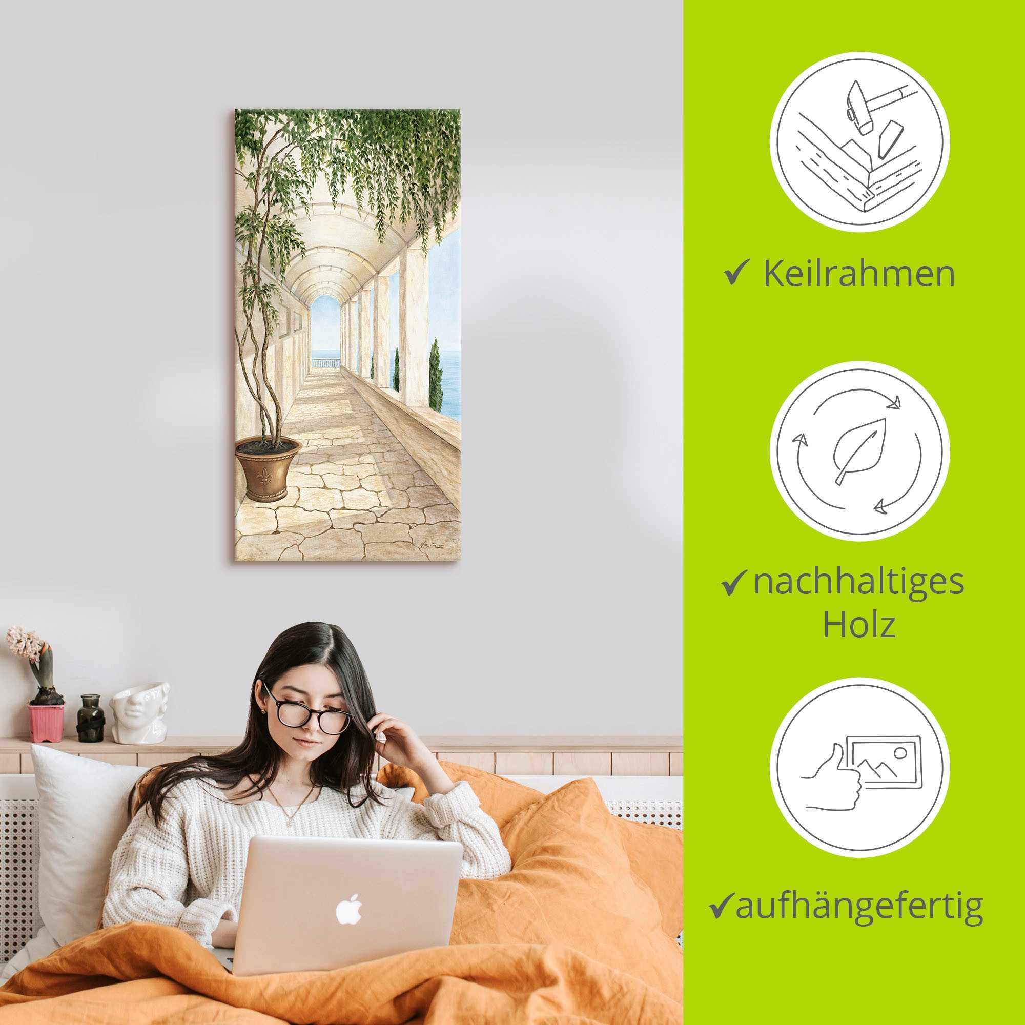 Artland Artprint Capri als artprint van aluminium, artprint voor buiten, artprint op linnen, poster, muursticker