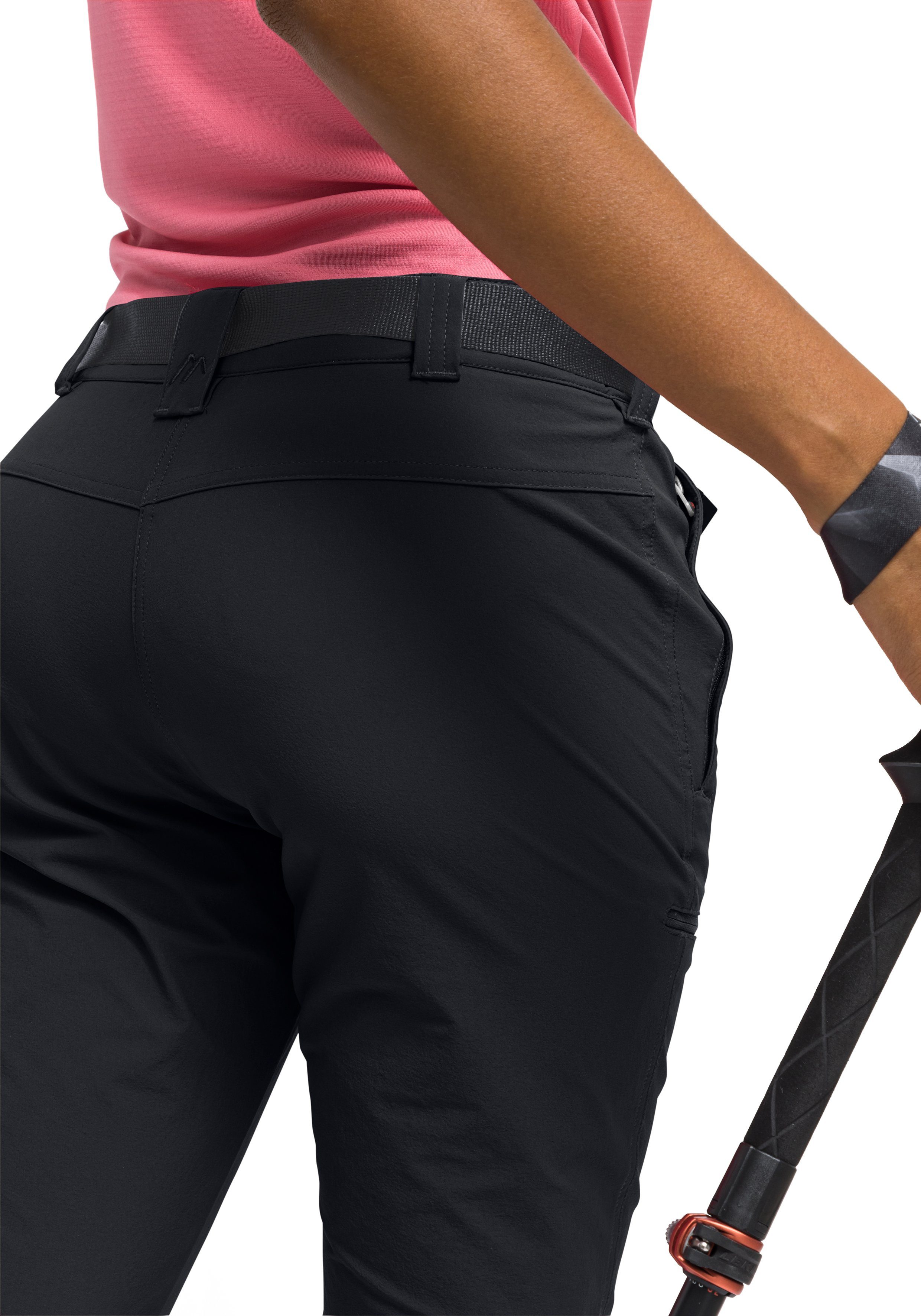 Maier Sports Capribroek Inara slim 3/4 Dames wandelbroek, ademende outdoorbroek, 3/4 broek met 3 zakken