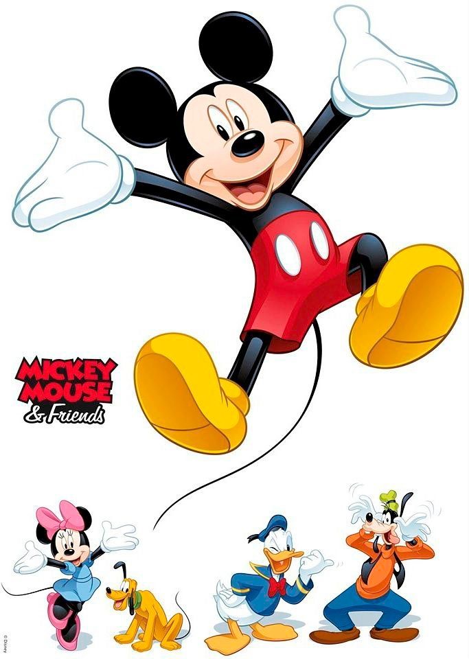 Komar Wandfolie Mickey and Friends - afm. 50 x 70 cm zelfklevend, wandstickers, kinderkamer...