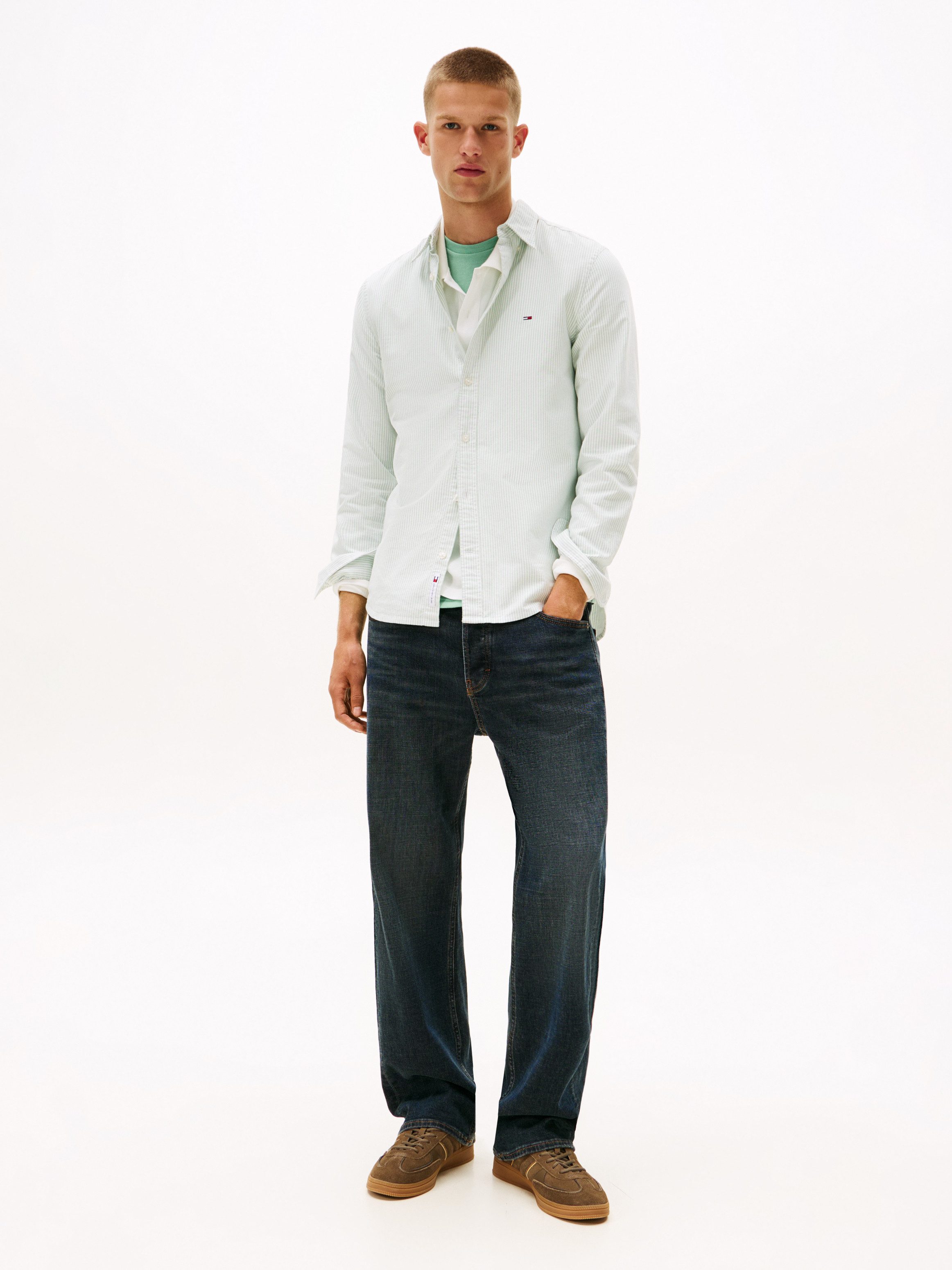 TOMMY JEANS Overhemd met lange mouwen TJM SLIM STRIPE OXFORD SHIRT EXT