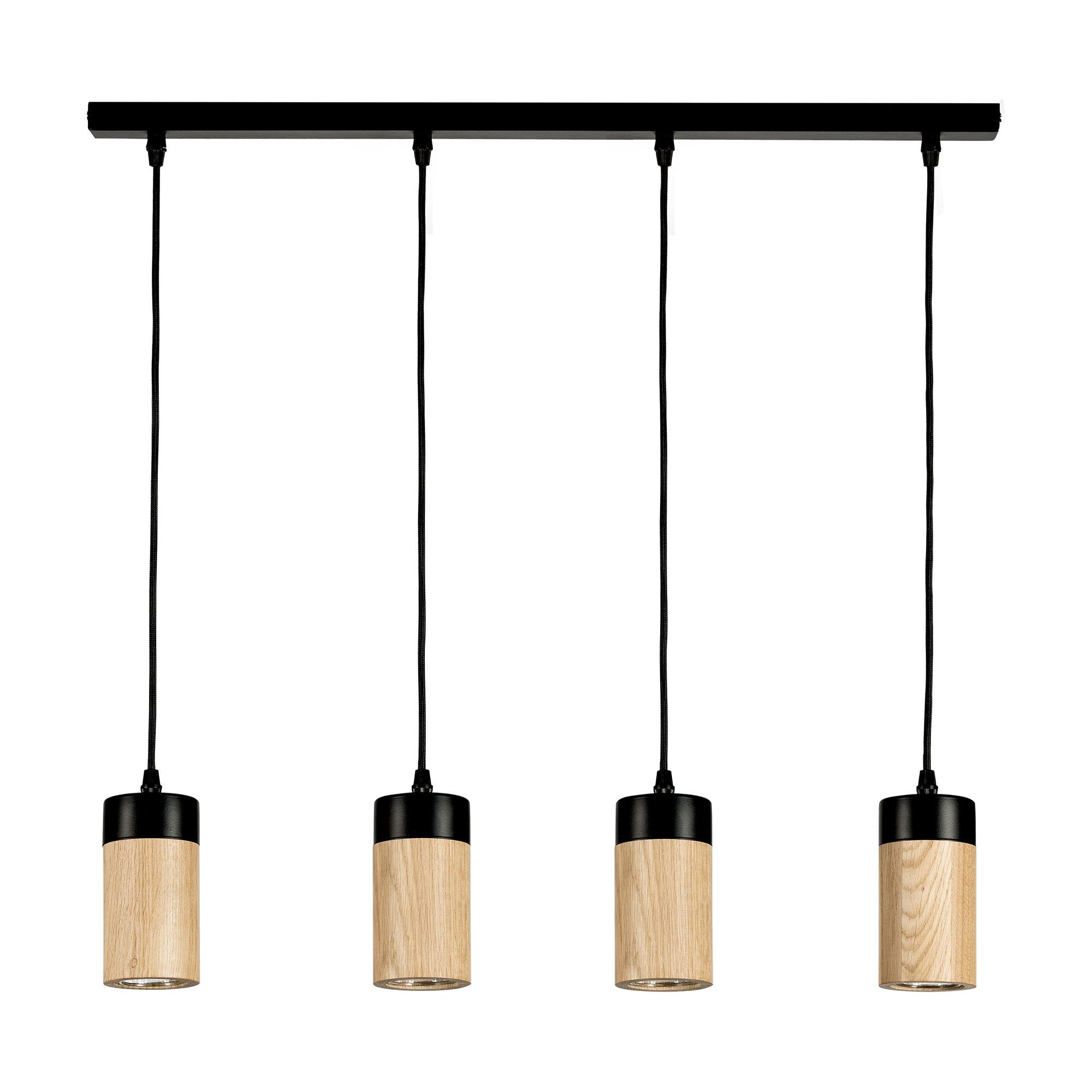 BRITOP LIGHTING Hanglamp ANNICK Hanglamp, van chic eikenhout en metaal, ledverlichting inclusief